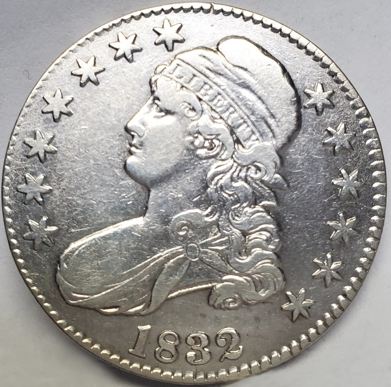 Rare 1832 P US Capped Bust Half Dollar 50c Silver Coin # 0071 Rare 1832 P US Capped Bust Half Dollar 50c Silver Coin # 0071