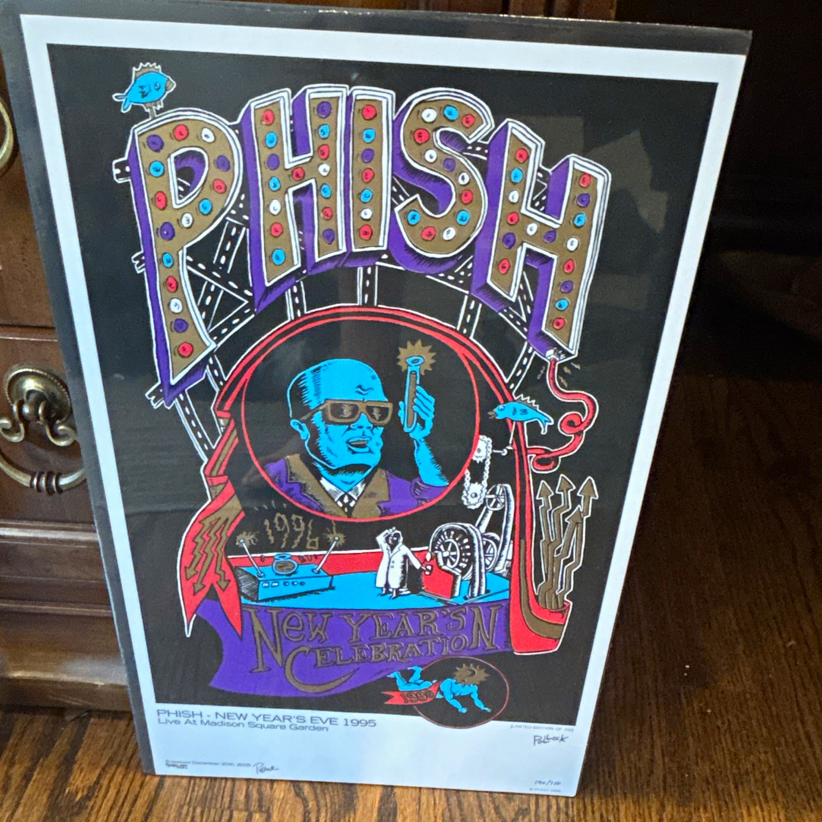 Phish New Year\'s Eve 1995 Poster by Pollock Signed, Limited/Numbered, 2005