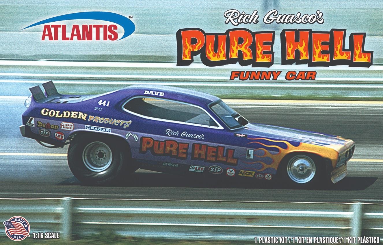 New Atlantis 1:16 Rich Guasco Pure Hell Racing Funny Car Model Kit H1495