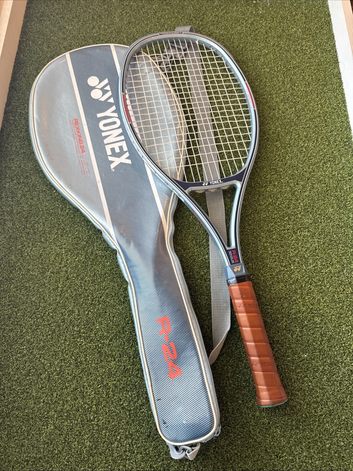 Yonex R-24 Tennis Racket, Original Carry Bag. Graphite Japan Never Used SL 4 3/8