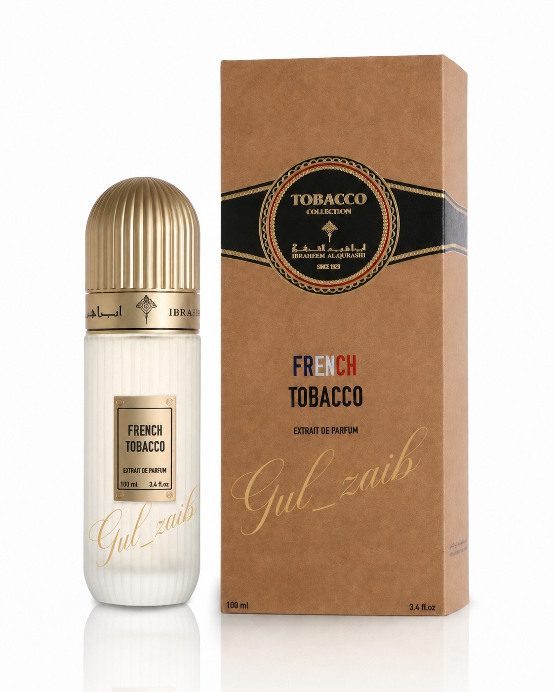 French Tobacco by Ibraheem Al Qurashi 100ml Spray -Extrait de Parfum Unisex.