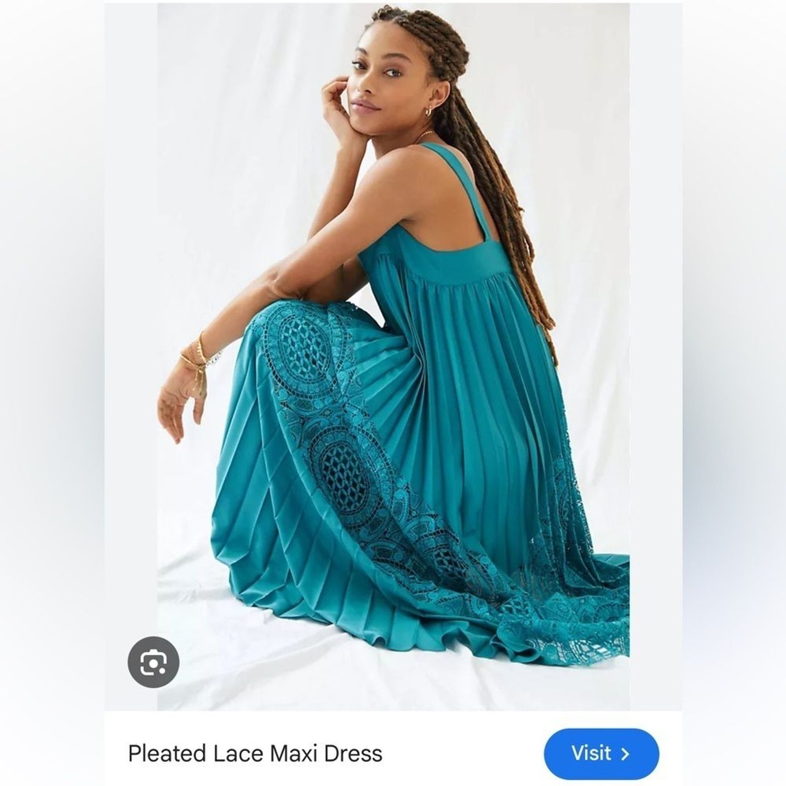 NWT Anthropologie Geisha Designs Teal Pleated Lace Maxi Dress Women’s Small NWT Anthropologie Geisha Designs Teal Pleated Lace Maxi Dress Women’s Small