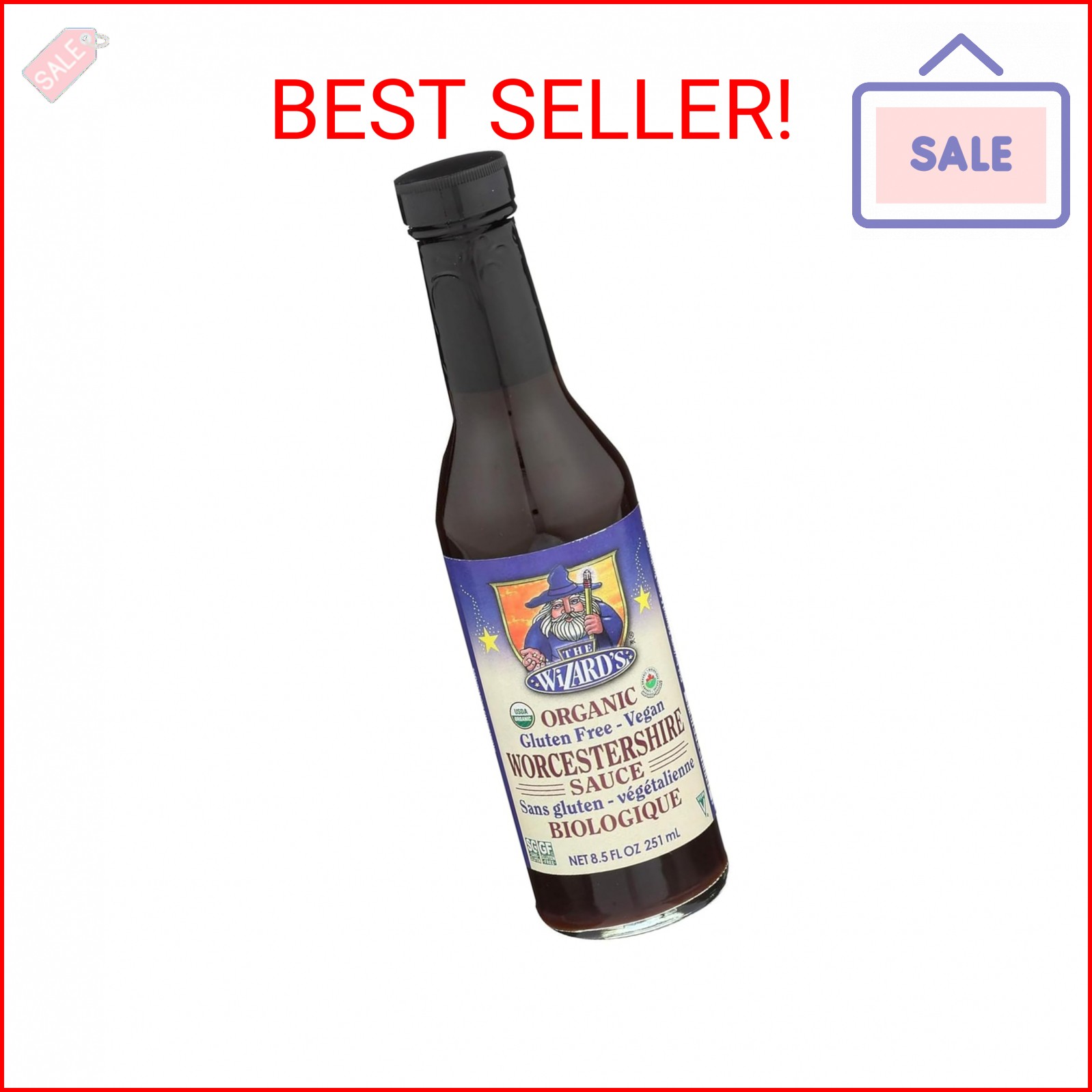 The Wizard's Sauce Organic Gluten Free & Vegan Worcestershire - 8.5 Oz
