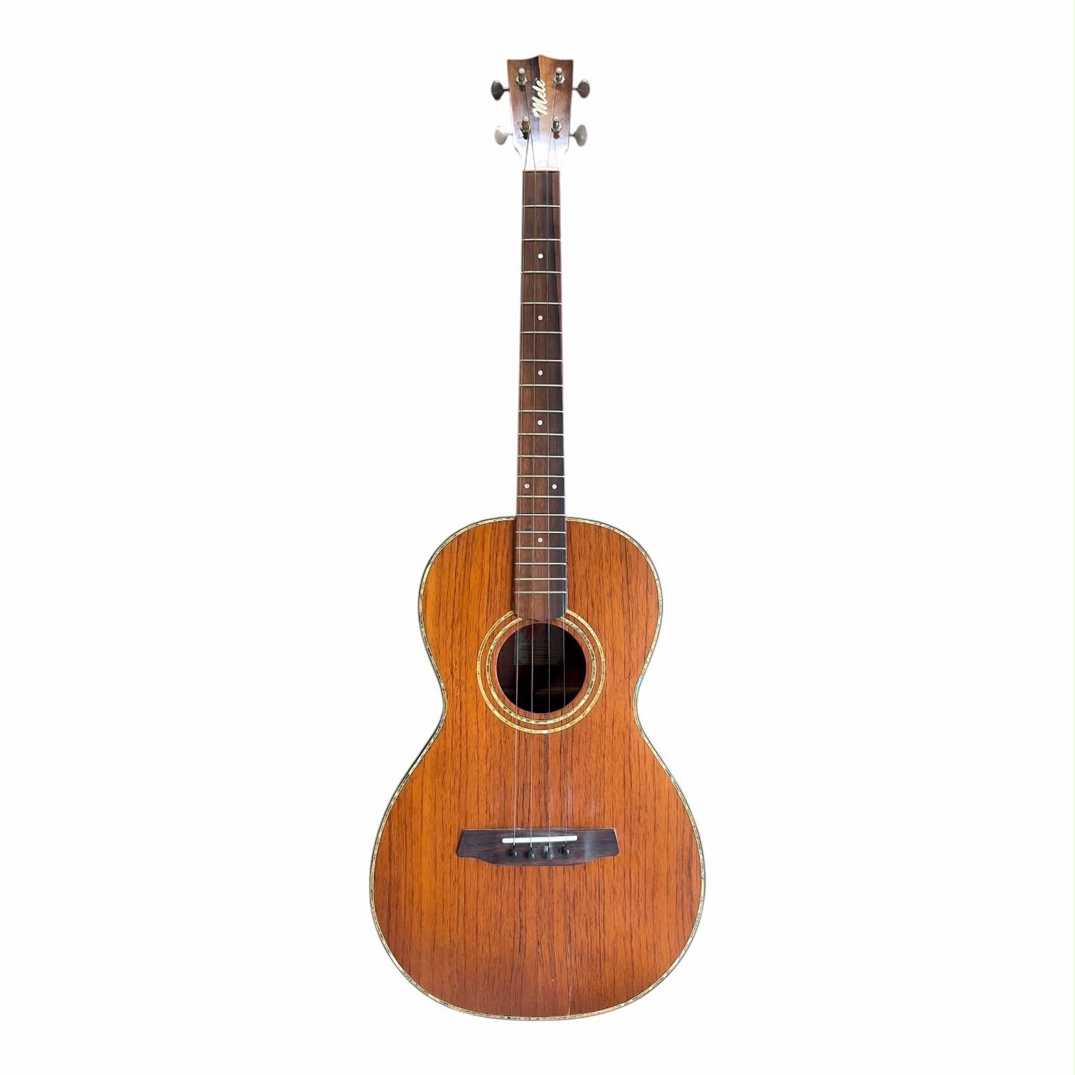 Mele Handmade Solid Mahogany 4-String Ukulele Abalone Inlay Maui Hawaii w/ Bag