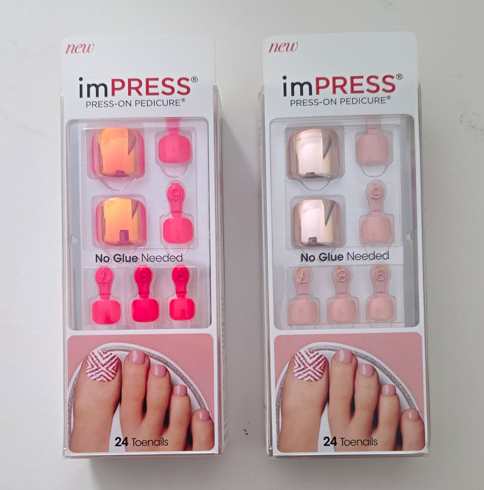 TWO imPRESS Self-Adhesive Press-On Toenails 24 Ct TWO imPRESS Self-Adhesive Press-On Toenails 24 Ct