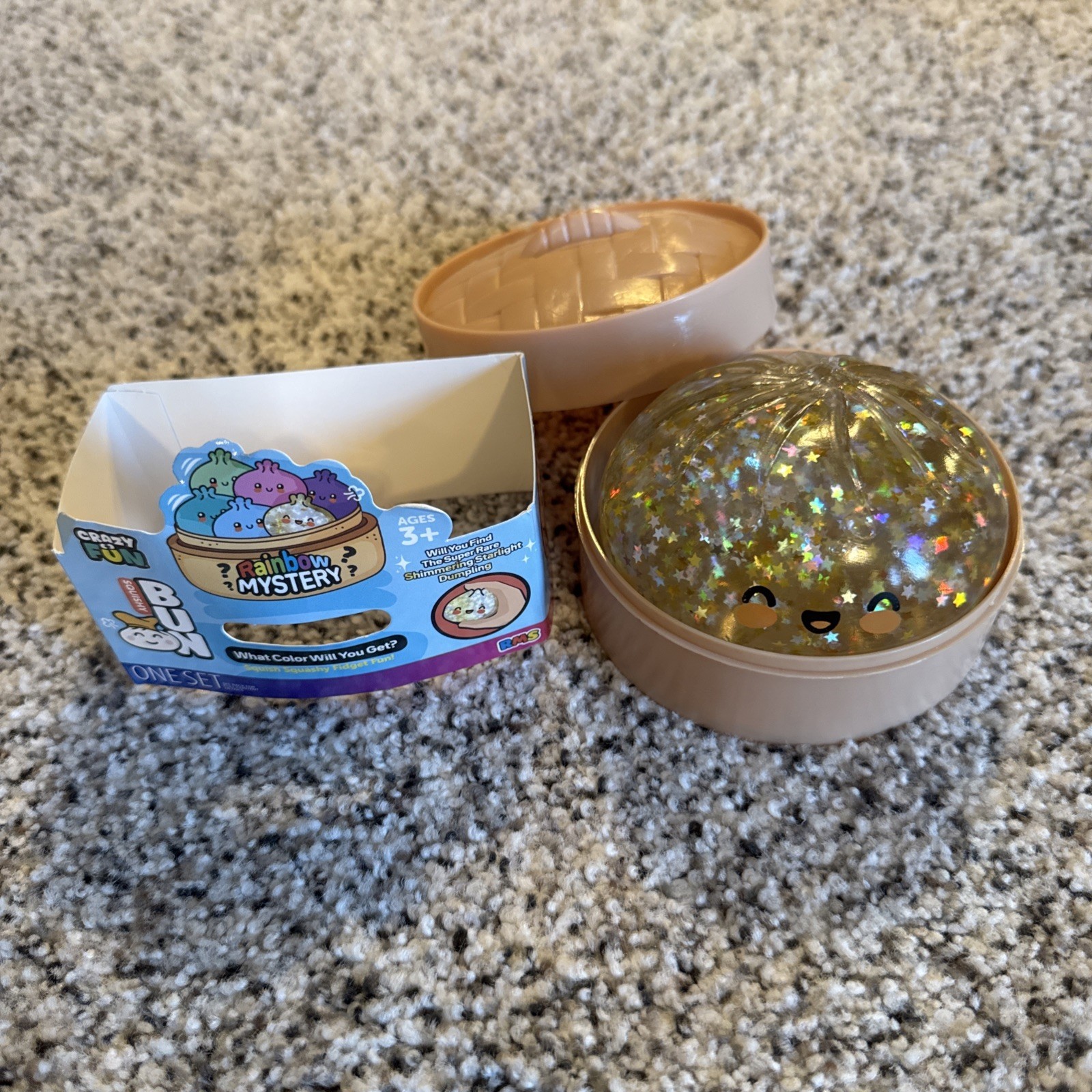 Rare Crazy Fun Rainbow Mystery Squishy Bun Dumpling Shimmering Starlight