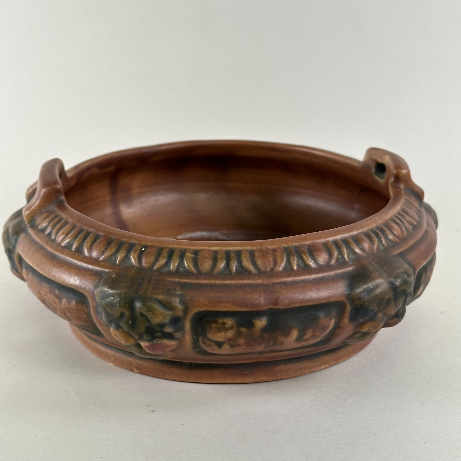 Roseville Florentine Low Bowl Handles 7\