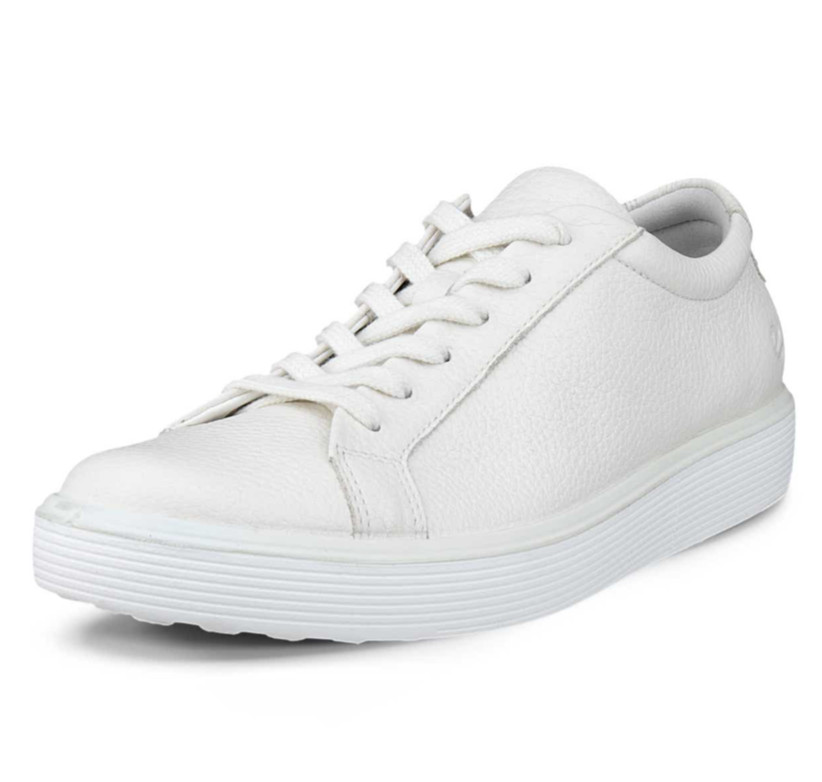 ECCO Women's Soft 60 Leather Lace-Up Sneaker White 219203 01007