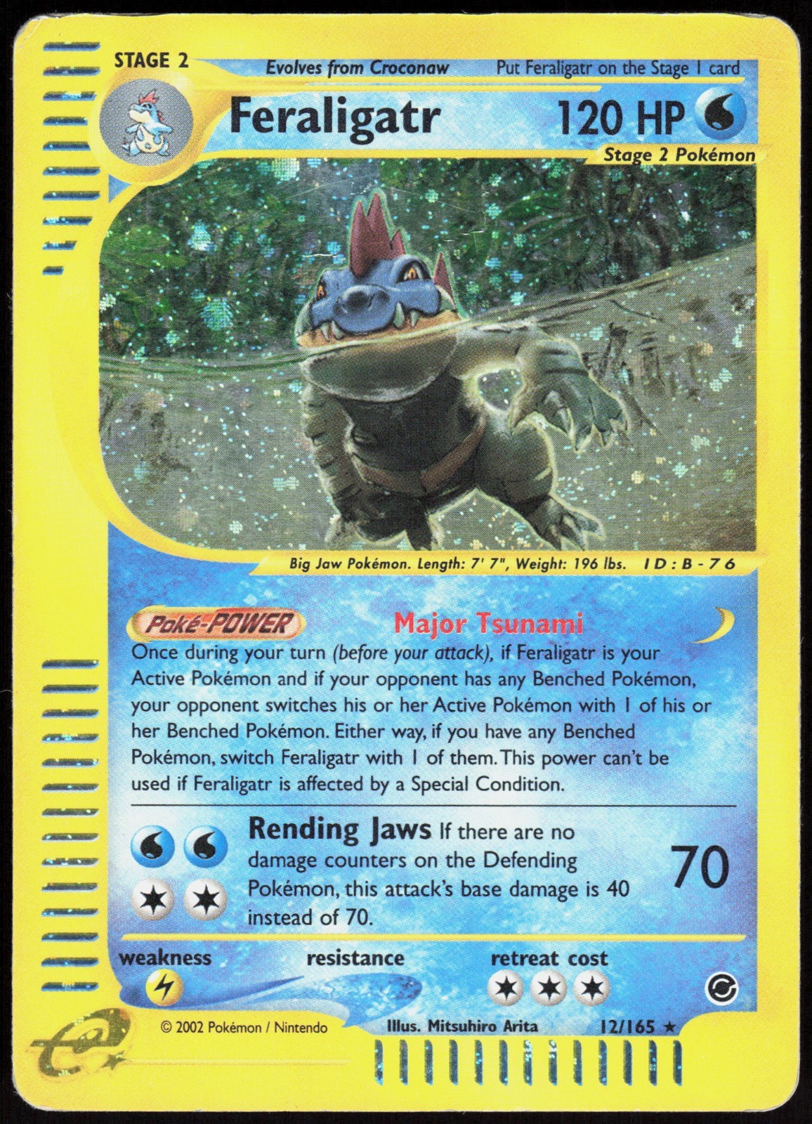 Feraligatr - 12/165 - Pokemon Expedition Holo Rare Card MP