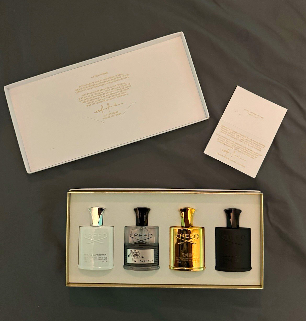 Creed Aventus Travel Size Gift Set 4 x 30 mL Spray Travel Sprays