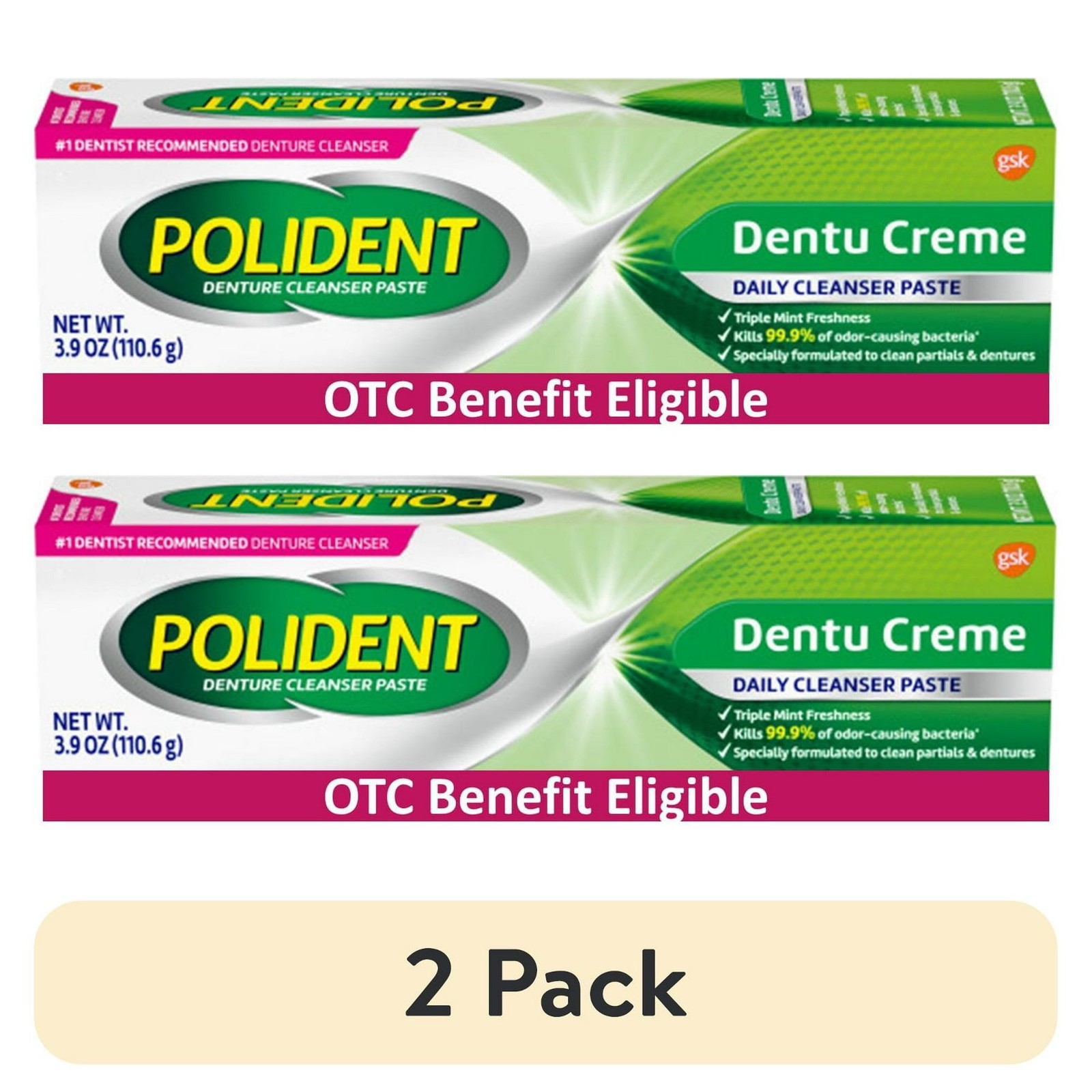 2 Pack - Polident Dentu-Creme Denture Toothpaste, 3.9 Oz Each 2 Pack - Polident Dentu-Creme Denture Toothpaste, 3.9 Oz Each