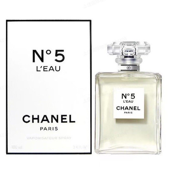 Chanel No 5 L\'Eau Eau de Toilette 3.4 oz 100ml Women\'s Perfume Spray-New Receipt