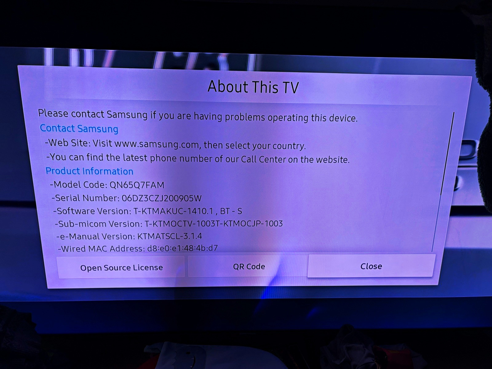 Samsung QN65Q7FAM 65