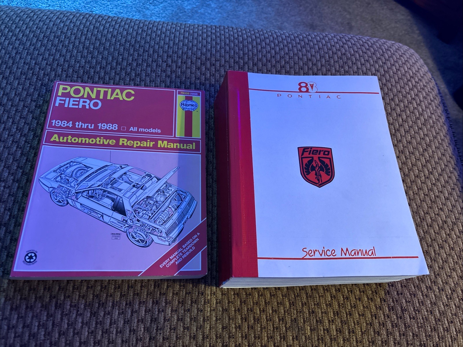 2pc Lot: 1988 Pontiac Fiero Factory OEM Service Manual & 1984-88 Repair Manual 2pc Lot: 1988 Pontiac Fiero Factory OEM Service Manual & 1984-88 Repair Manual