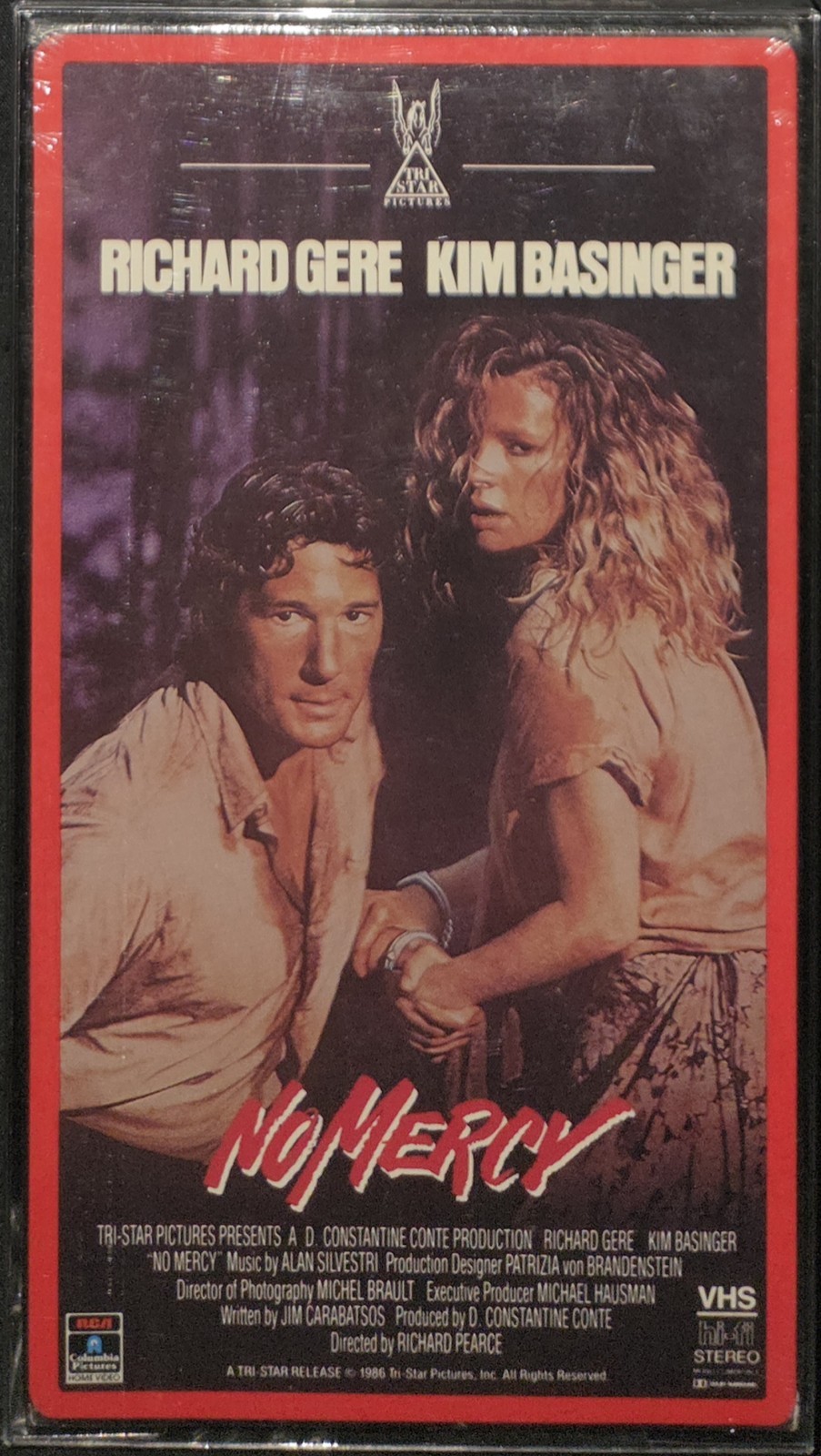 NO MERCY VHS 1987 Factory Sealed Original RCA Columbia Vintage Watermarks NOS