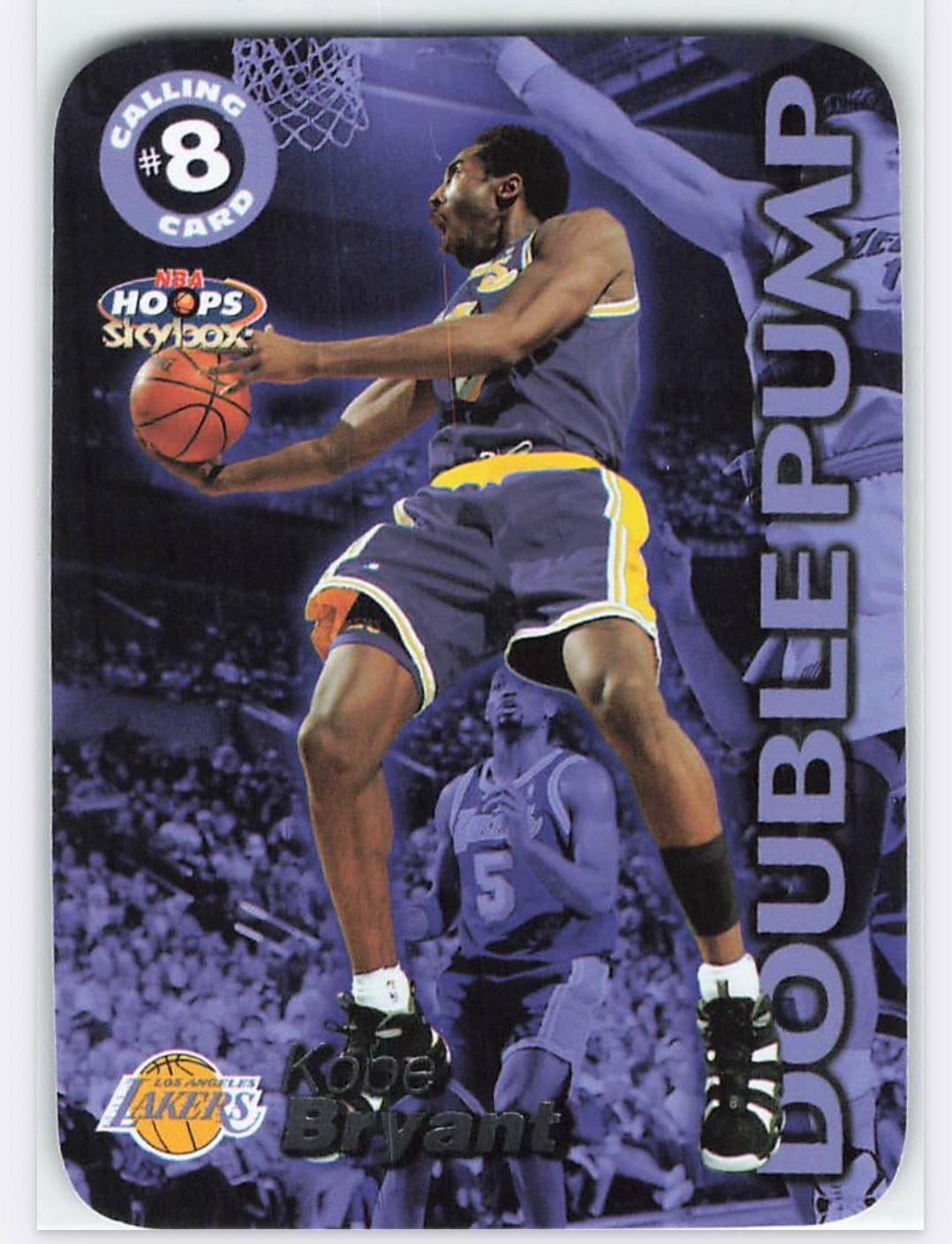 SkyBox 1999-00 NBA Hoops Calling Card Double Pump Kobe Bryant Lakers #8 SkyBox 1999-00 NBA Hoops Calling Card Double Pump Kobe Bryant Lakers #8