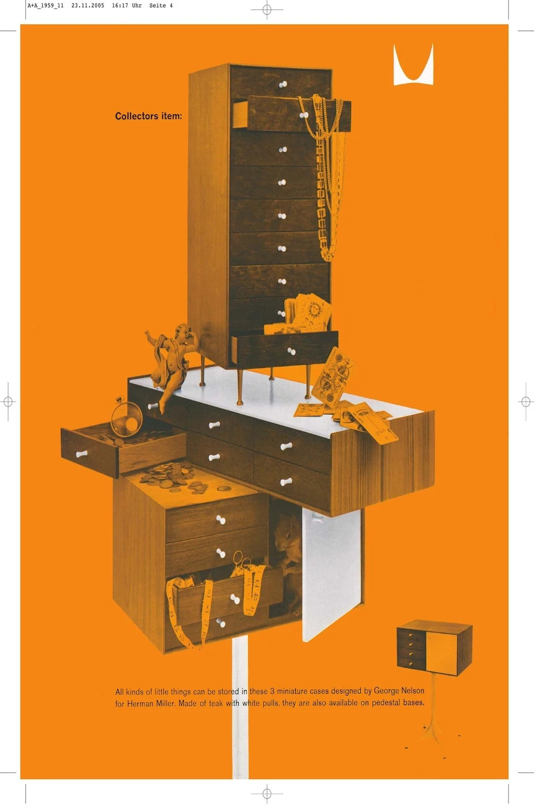 Herman Miller George Nelson Storage Cabinet Mid Century Poster 24x36