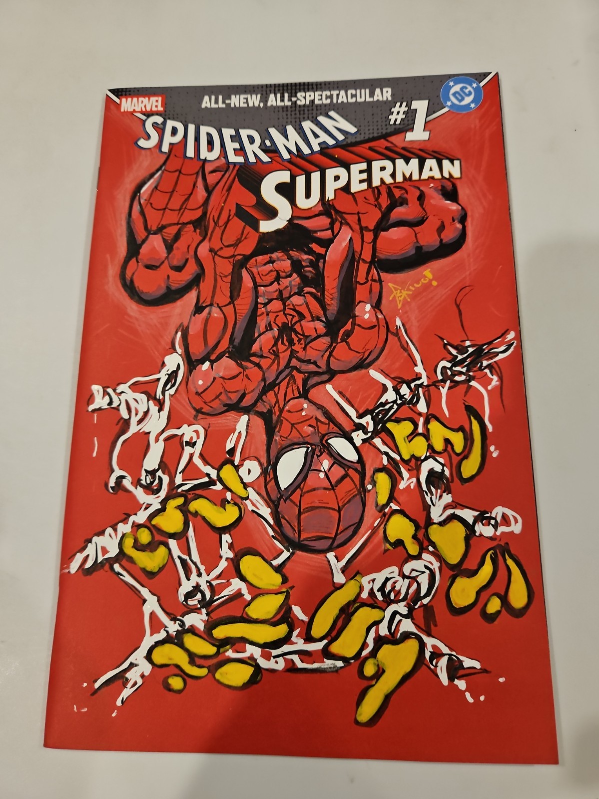 Spider-Man Superman #1 Reb Blank Variant Spider-Man Original Art Sketch Eskivo Spider-Man Superman #1 Reb Blank Variant Spider-Man Original Art Sketch Eskivo