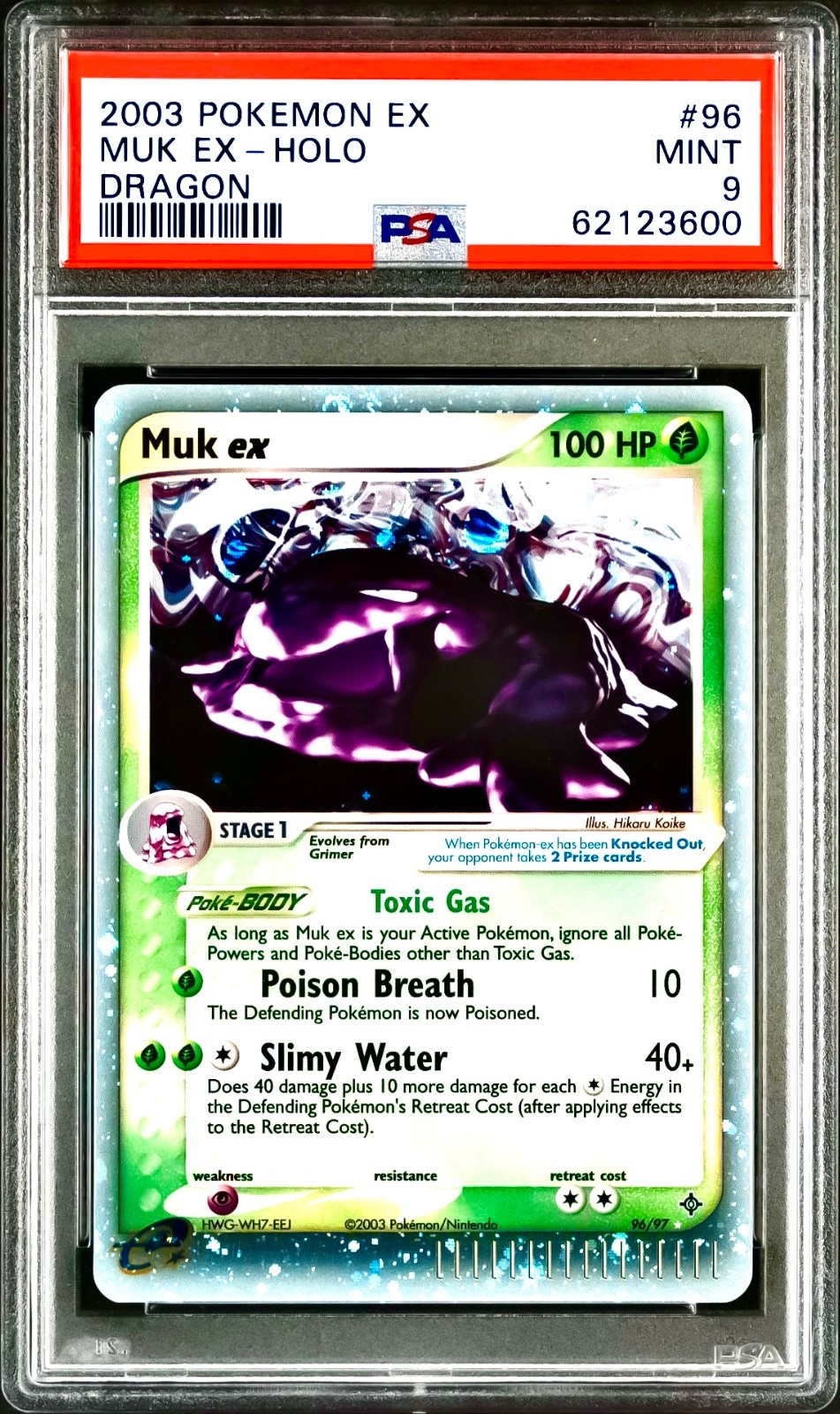 Muk EX HOLO EX DRAGON POKEMON MINT PSA 9 Muk EX HOLO EX DRAGON POKEMON MINT PSA 9
