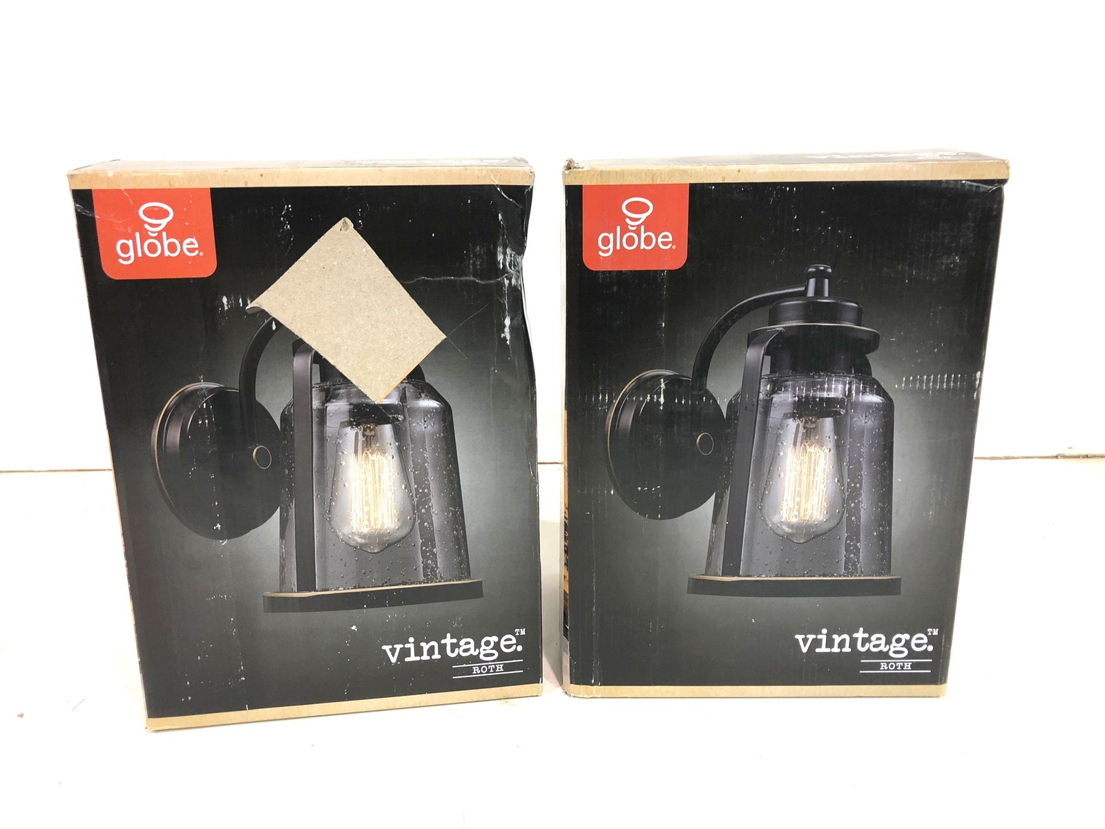 2PK Globe Electric Roth 1-Light Oil Rubbed Bronze Outdoor/Indoor Wall Sconce