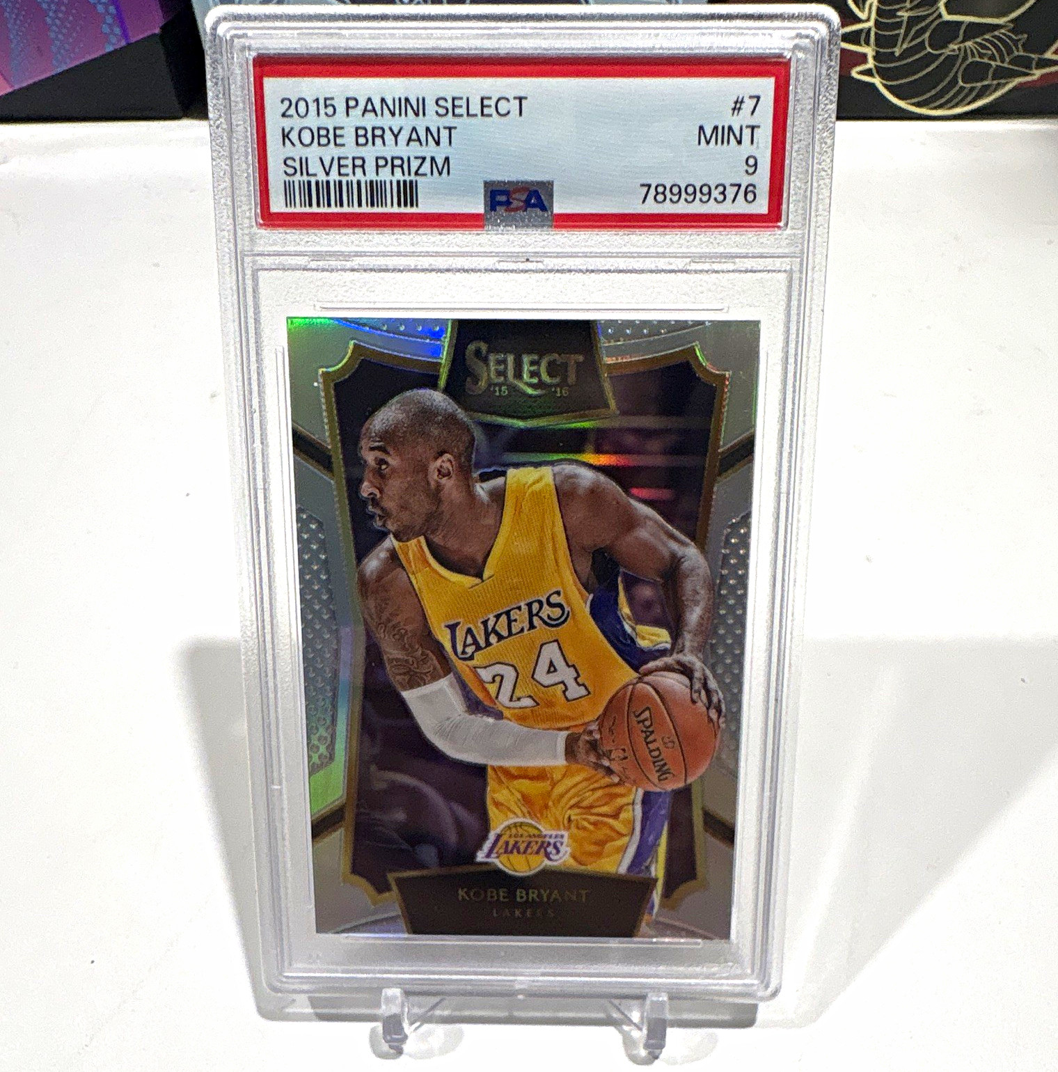 Panini 2015-16 Select Concourse Kobe Bryant #7 Silver Prizm PSA 9 Lakers Panini 2015-16 Select Concourse Kobe Bryant #7 Silver Prizm PSA 9 Lakers
