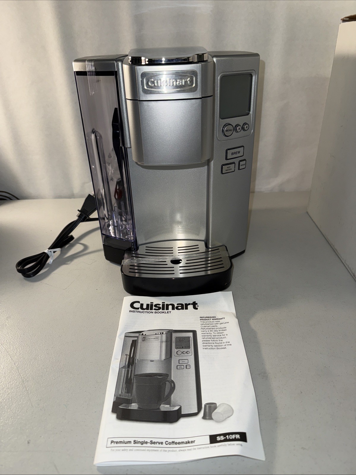 Cuisinart SS10FR SS-10 Premium Single Serve Brewer - Silver. Refurbished
