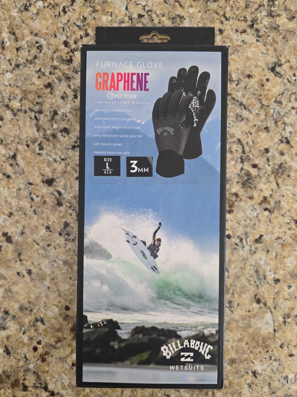 RARE Brand New Billabong Furnace gloves graphene SZ LARGE 3MM RARE Brand New Billabong Furnace gloves graphene SZ LARGE 3MM