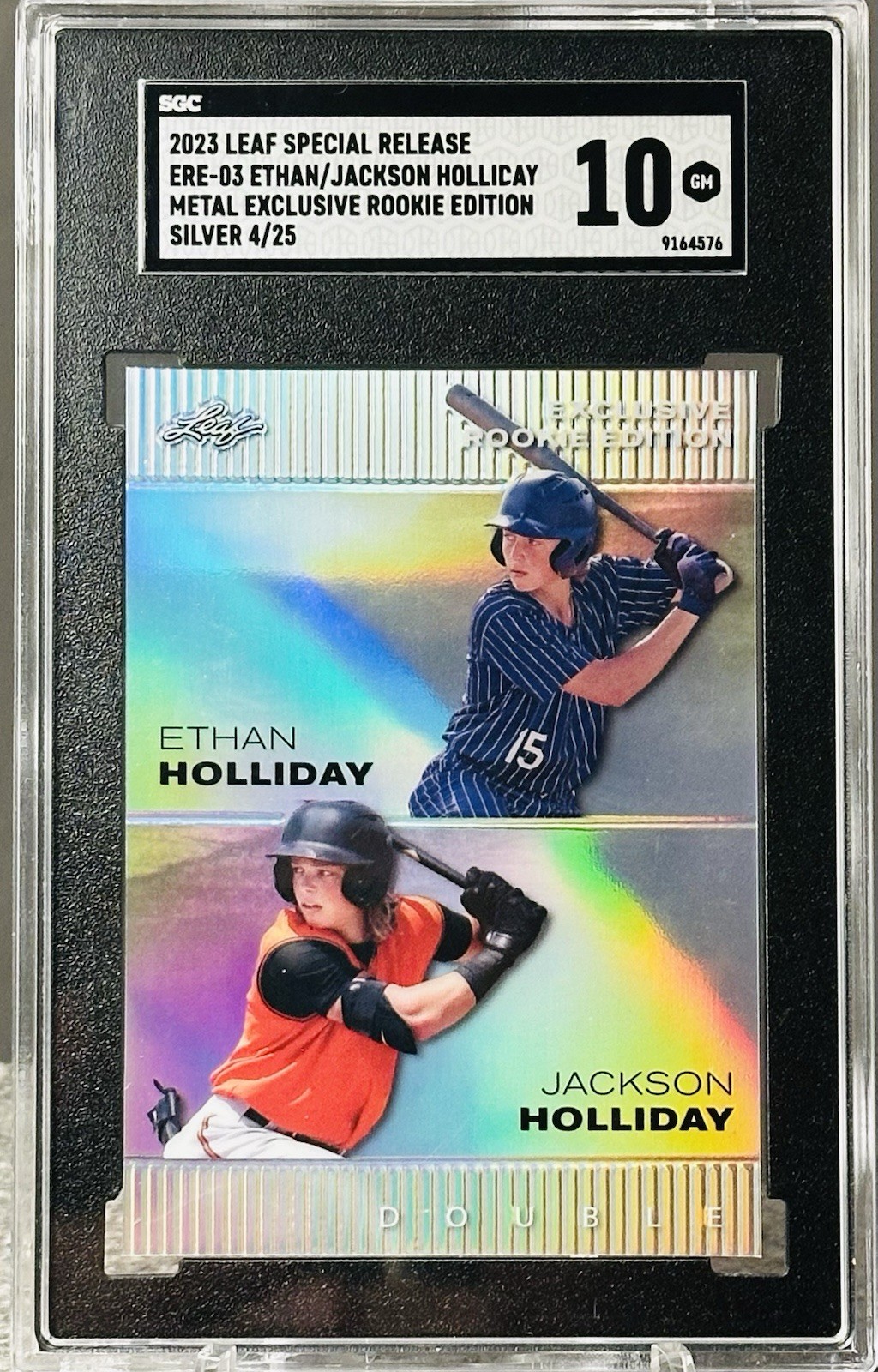 2023 Leaf Special Release Ethan/Jackson Holliday #ERE-03 Silver /25