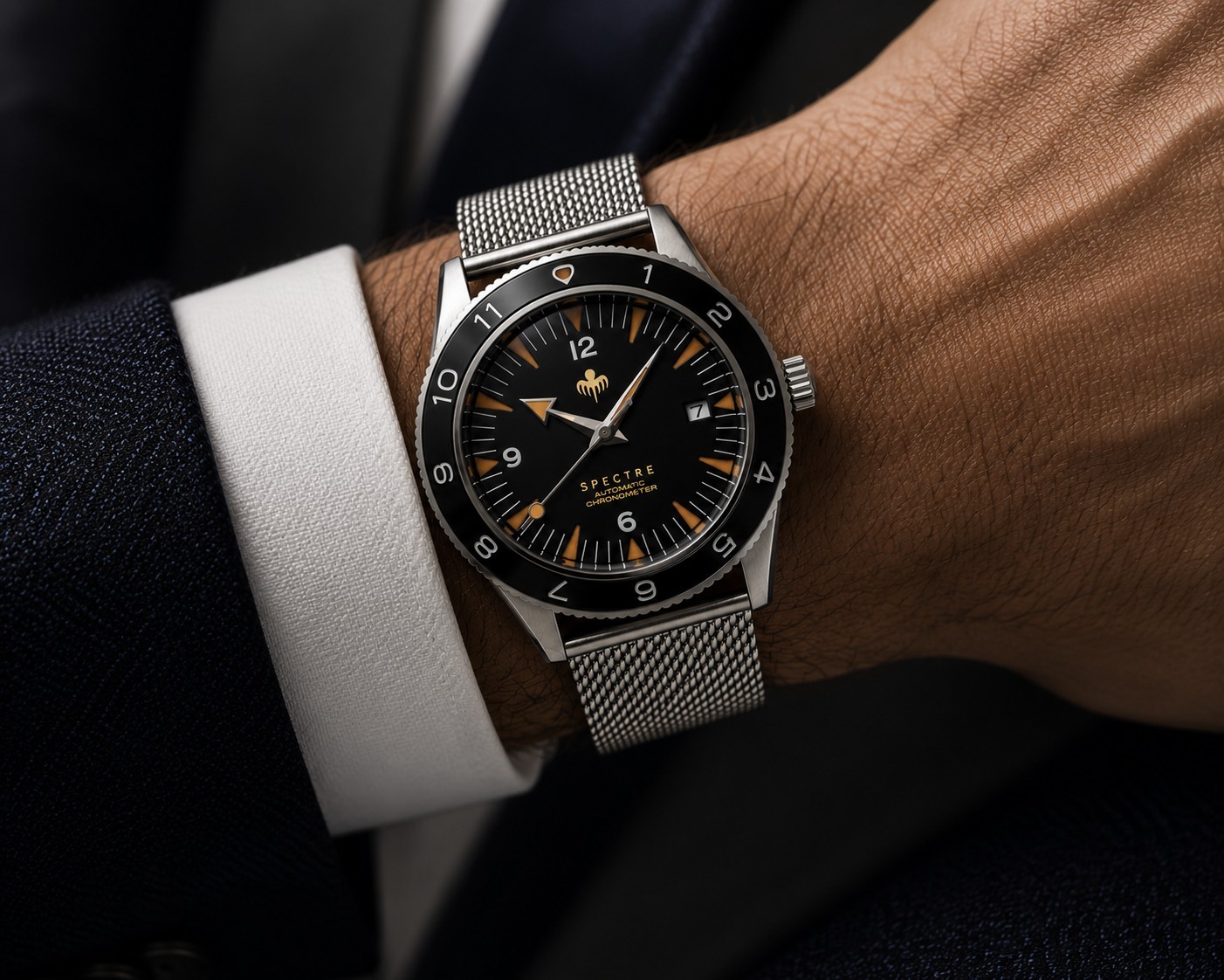 Ltd Ed James Bond Divers \'SPECTRE\' Watch Automatic Japan Movement Milanese Ltd Ed James Bond Divers \'SPECTRE\' Watch Automatic Japan Movement Milanese
