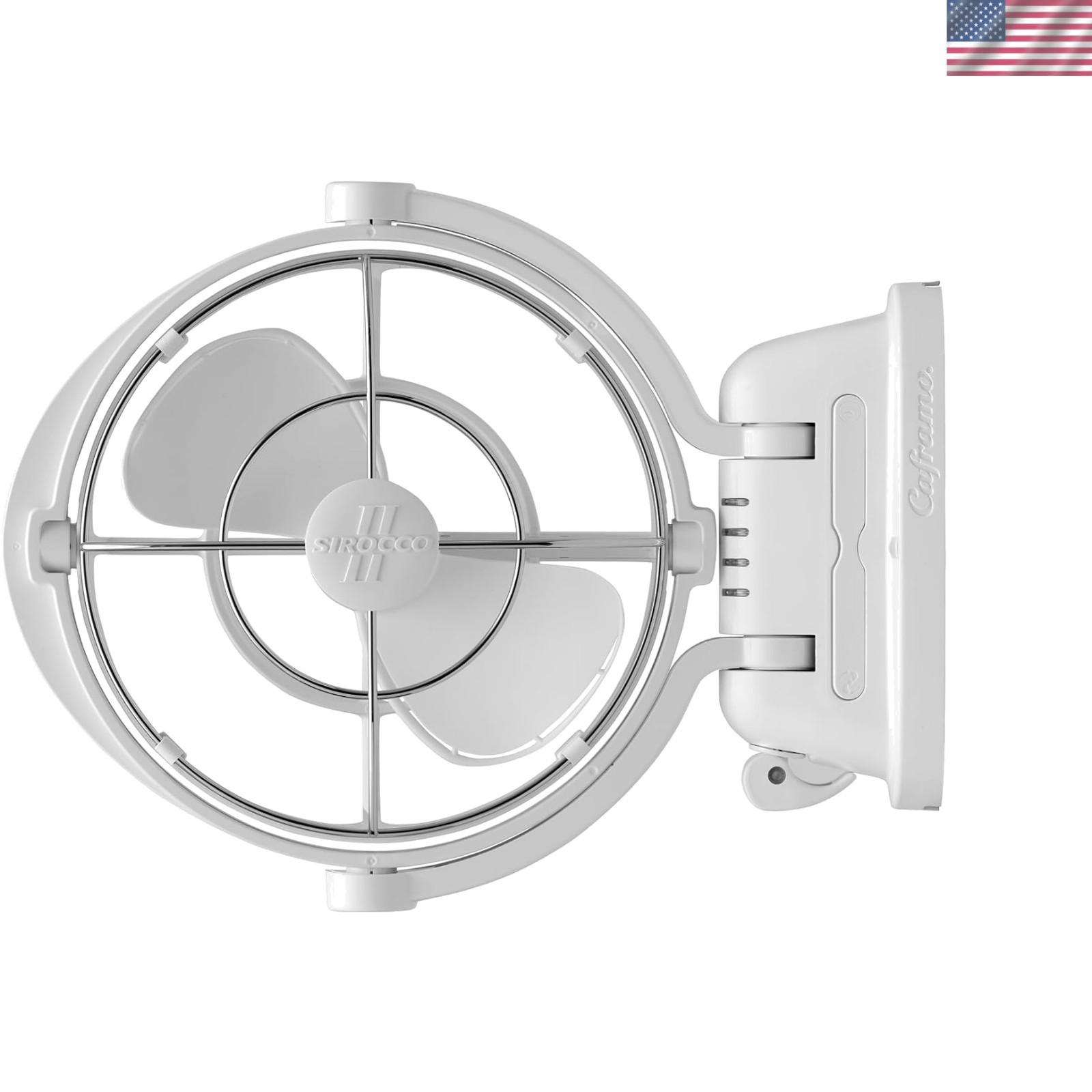 Caframo Sirocco II Omnidirectional Low Power Draw Fan - Ideal for Boats & RVs