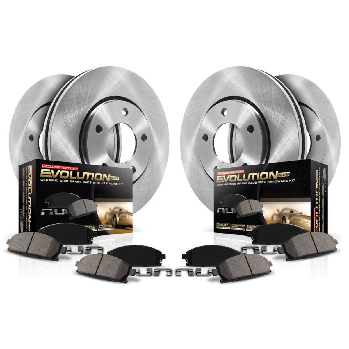 KOE7873 Powerstop 4-Wheel Set Brake Disc and Pad Kits Front & Rear for CR-V KOE7873 Powerstop 4-Wheel Set Brake Disc and Pad Kits Front & Rear for CR-V