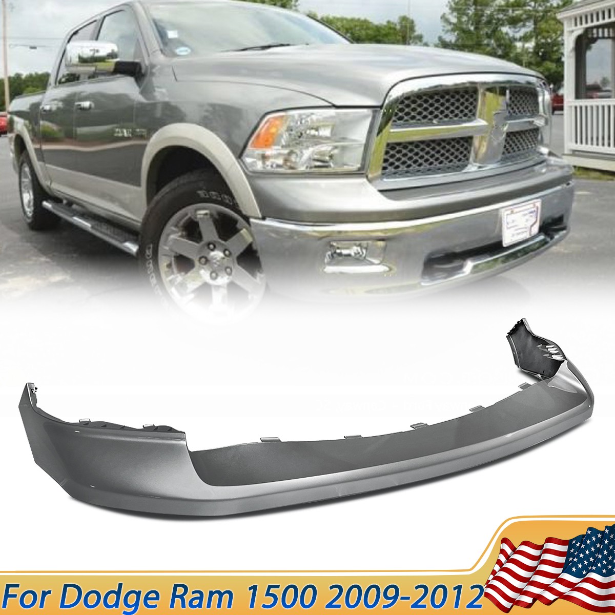 PDM Mineral Gray Metallic Plastic Front Bumper Cover For Dodge Ram 1500 2009-12