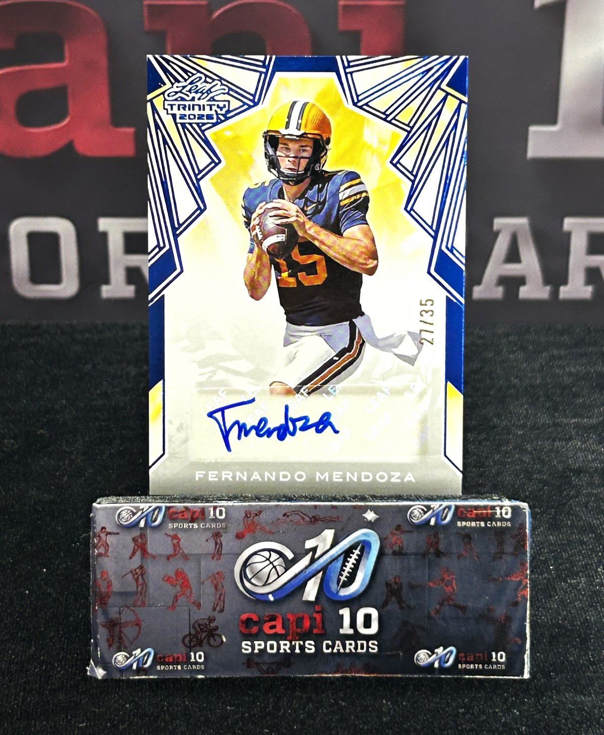 🔥 2025 Leaf Trinity Fernando Mendoza Blue Auto 21/35 Autograph #BA-FM1 🔥