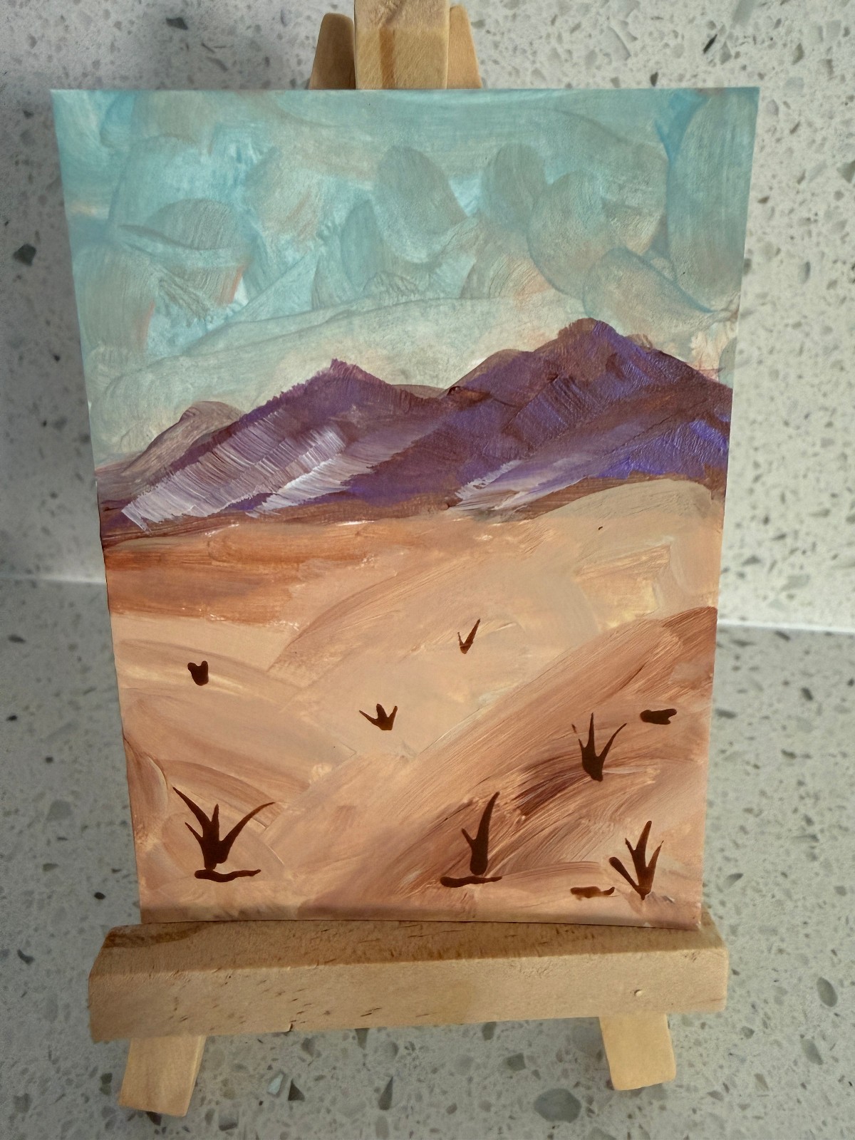 ACEO/ATC Original Acrylic Flower Mini Painting \
