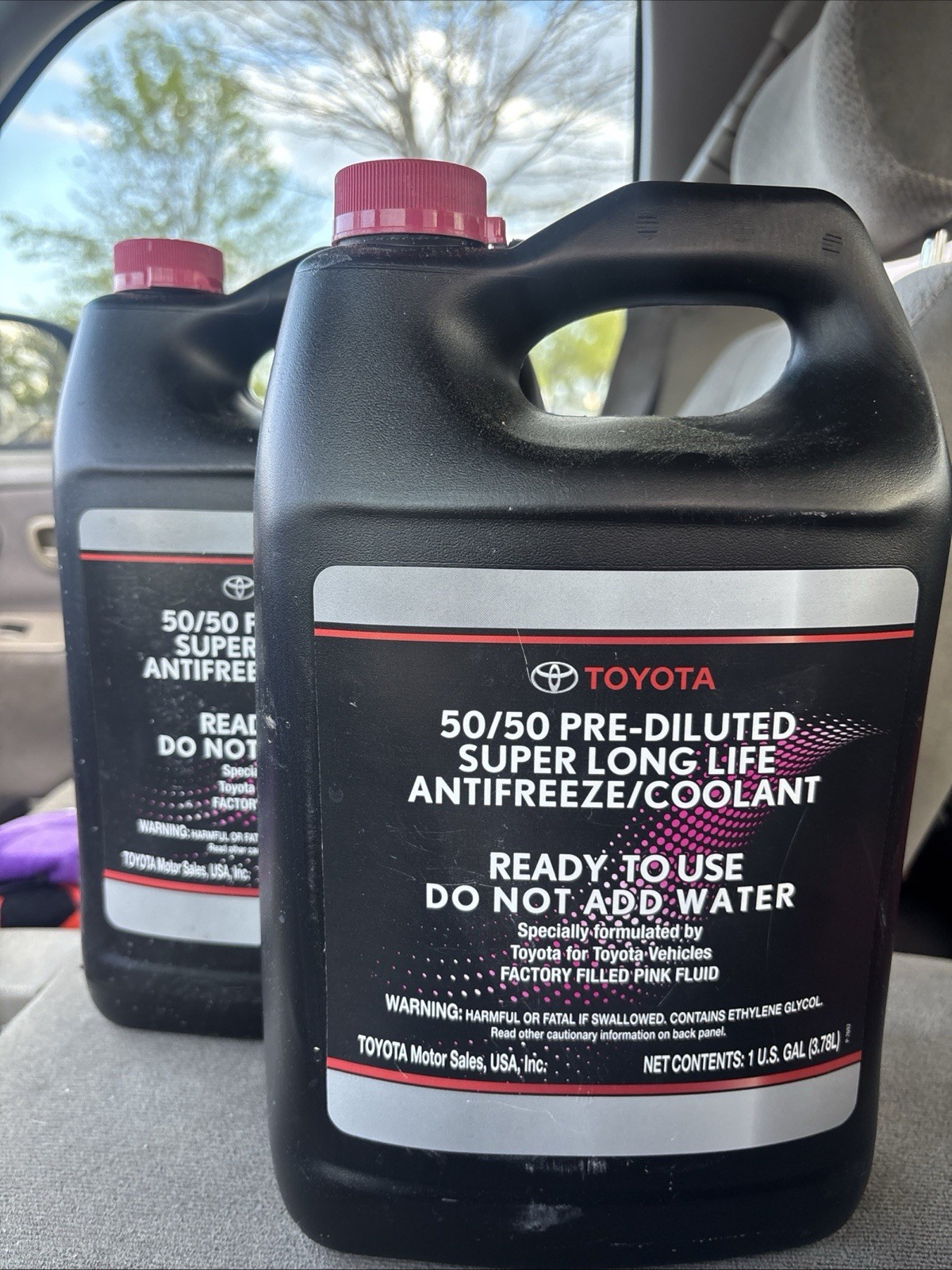 OEM Toyota Lexus Super Long Life Pink Antifreeze Coolant 50/50 Prediluted 2 PACK