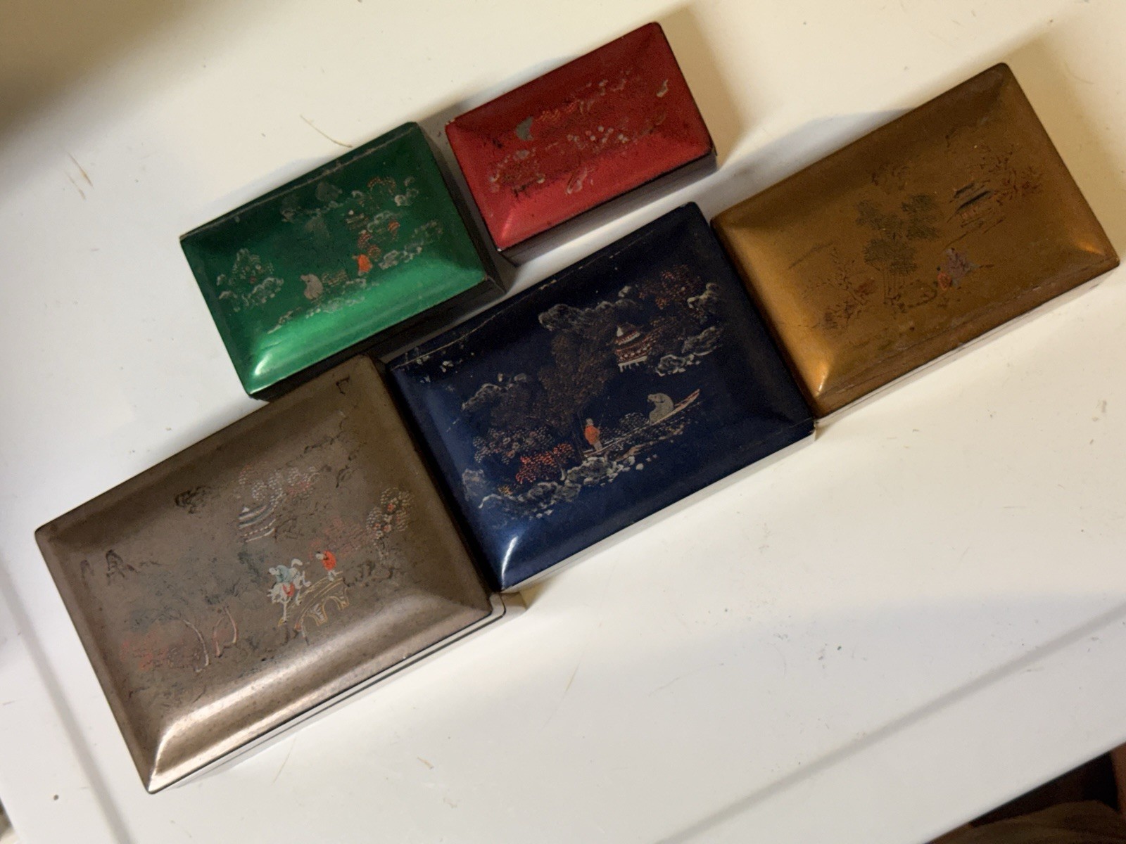 Chinese Lacquer Jewelry Boxes Mam Chung Kee Wares Vintage Antique Dragon Chinese Lacquer Jewelry Boxes Mam Chung Kee Wares Vintage Antique Dragon