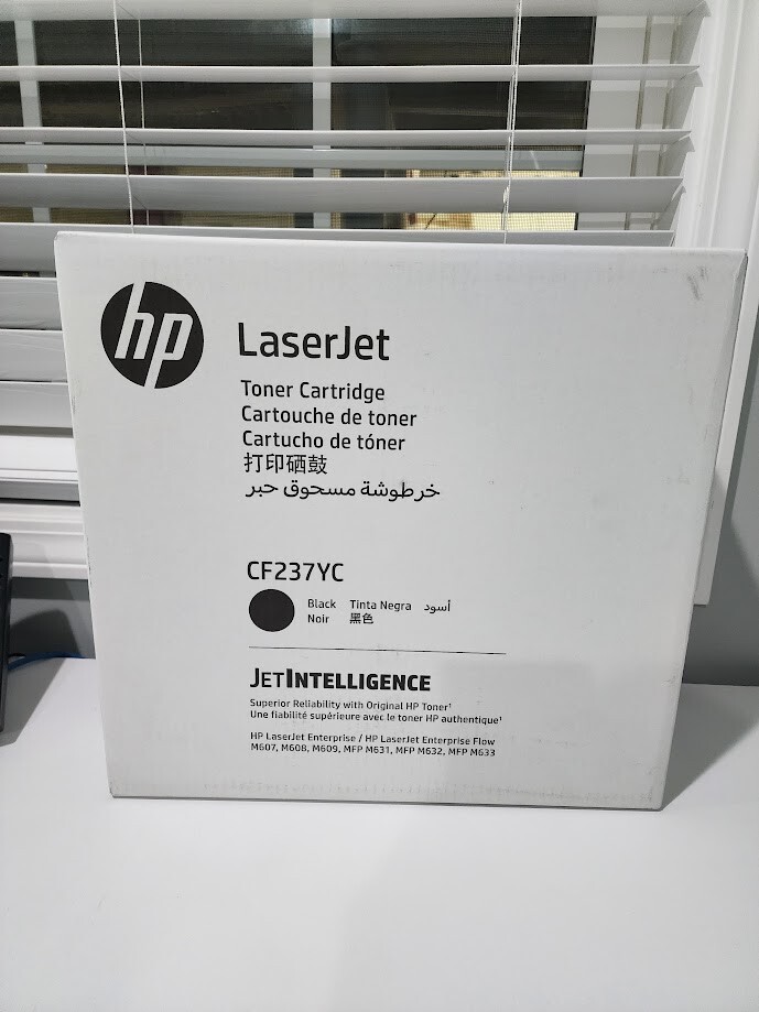 HP 37Y Black Toner Cartridge Extra HY LaserJet Enterprise M608dn  White Box
