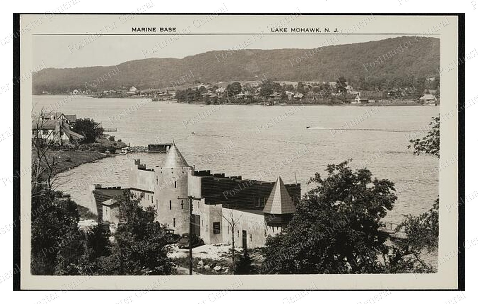 Lake Mohawk New Jersey Marine Base Standard Postcard COPY RPPC