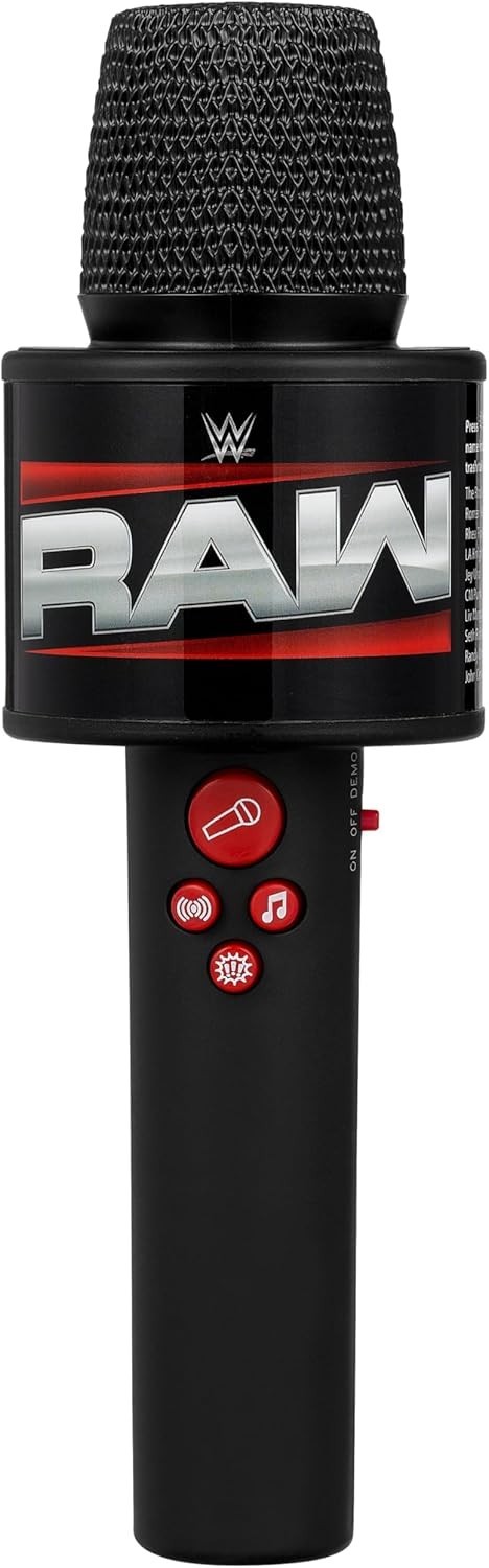 WWE RAW Smack-Talk Microphone Toy Includes 75+ Phrases [21.9L x 6.8W cm] NEW