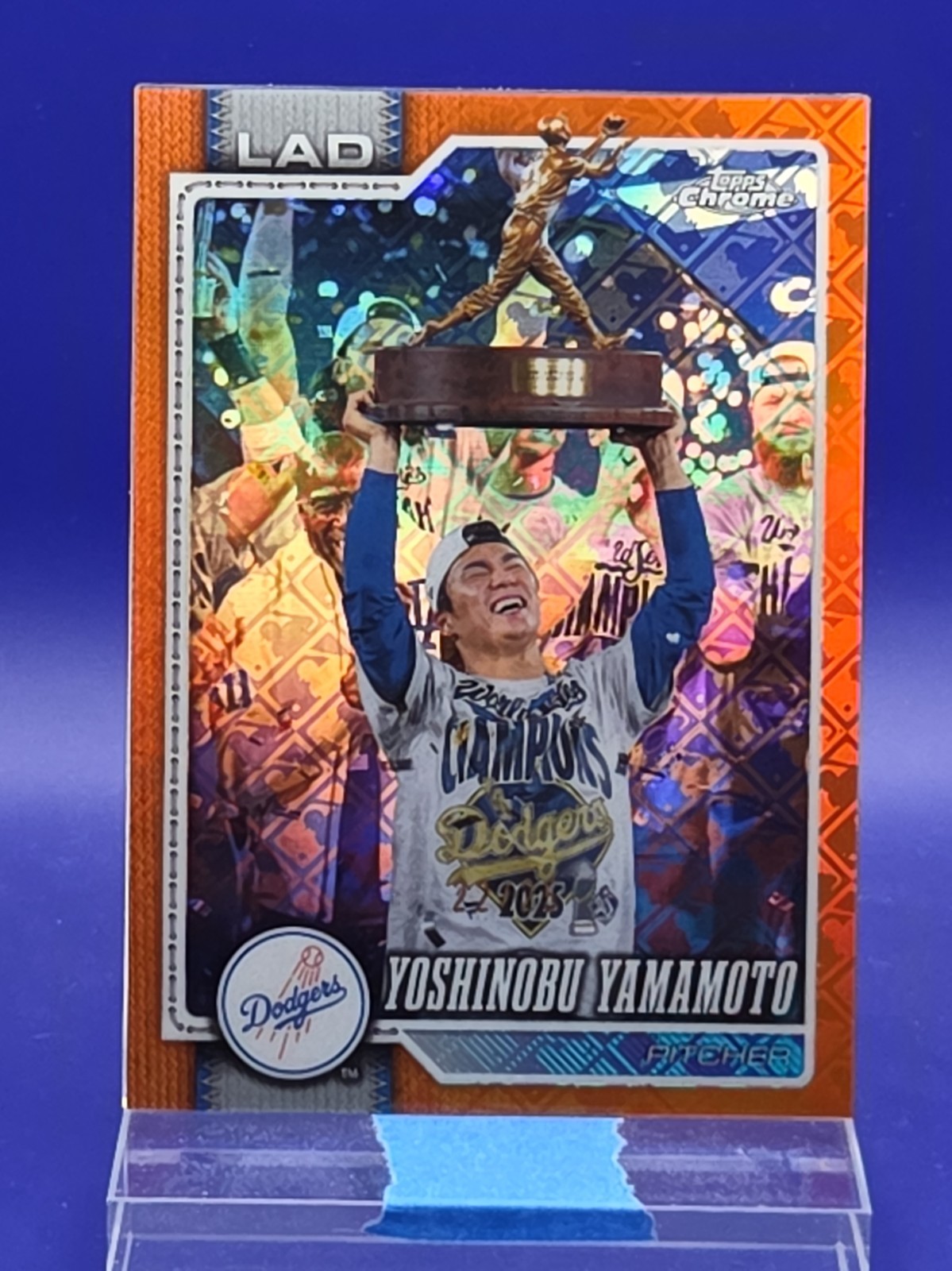 Yoshinobu Yamamoto 2026 Topps Chrome Orange Logofractor Image Variation 22/25