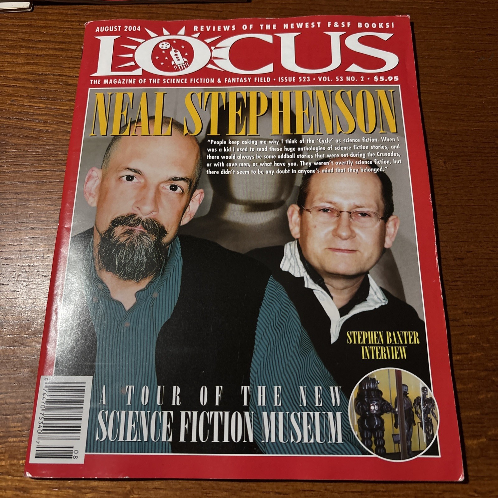 VTG 2004 Locus Magazine: Neal Stephenson Stephen Baxter Science Fiction Museum