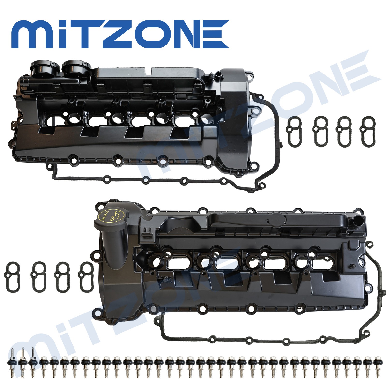 Aluminum Valve Cover Kit for Land Rover 10-22 Range Rover Sport 10-13 LR4 5.0L