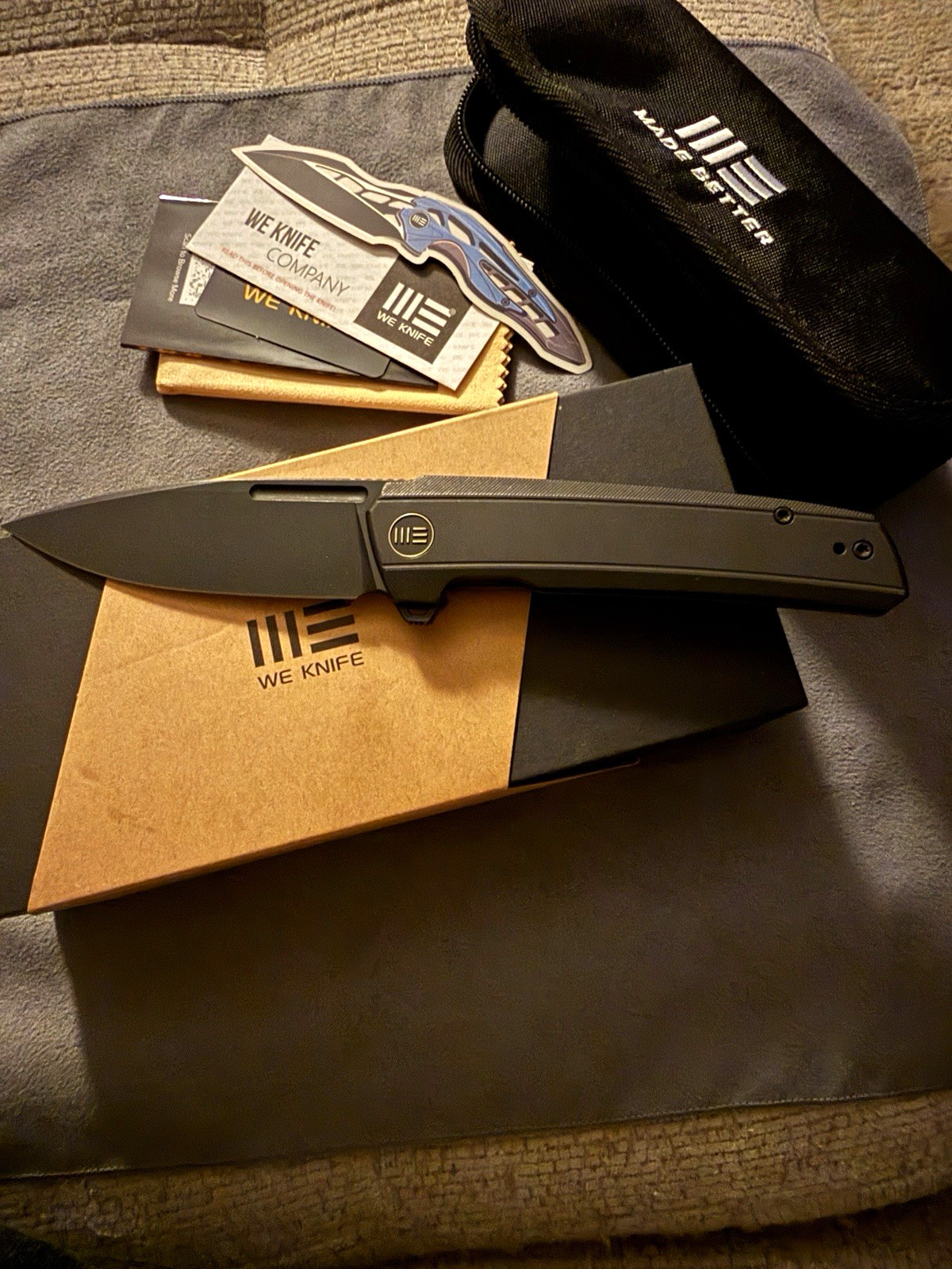 WE Knife Speedster WE21021B CPM 20CV Blade Black Titanium Framelock WE Knife Speedster WE21021B CPM 20CV Blade Black Titanium Framelock