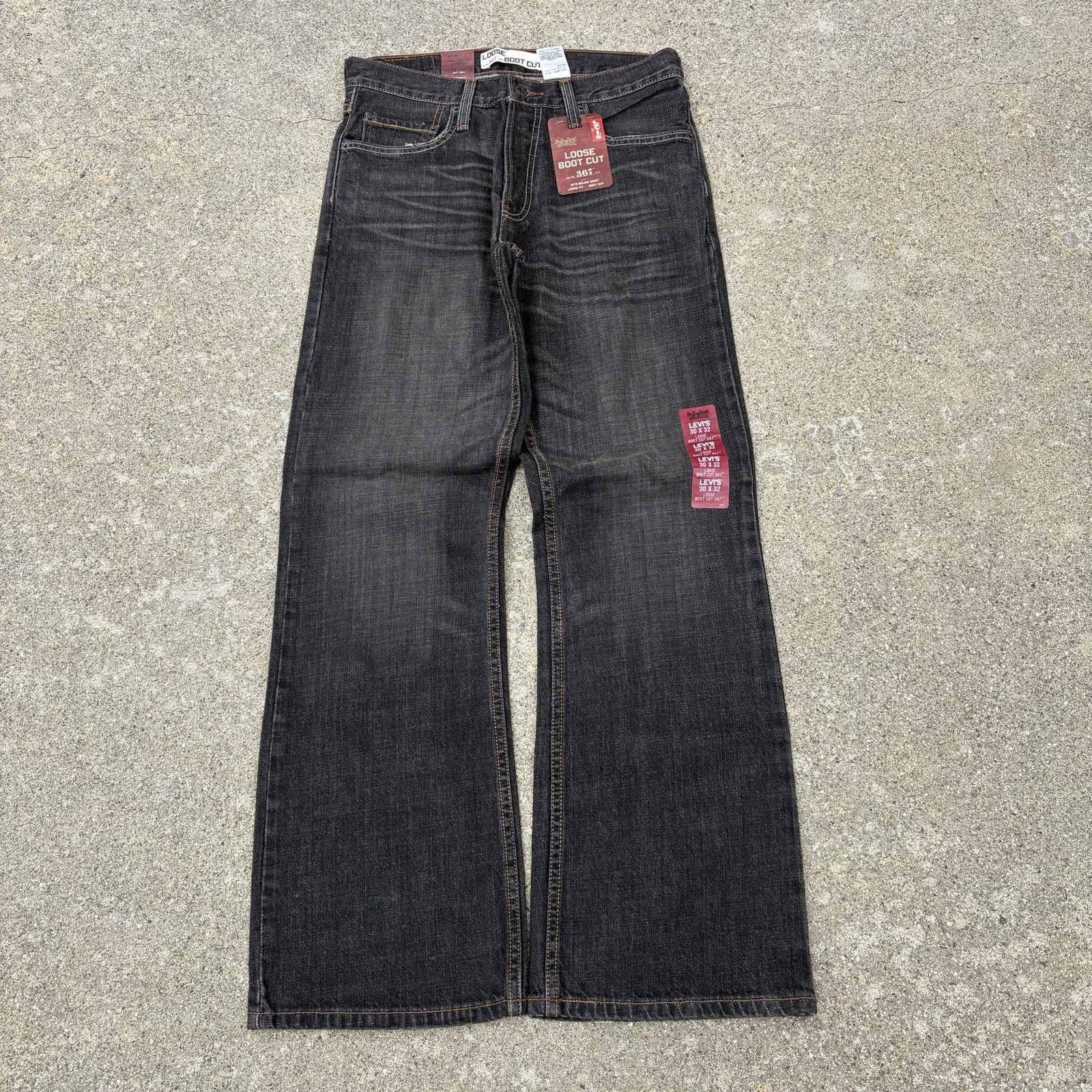 VTG Levi’s 567 Loose Boot Cut Black Jeans Men’s 30x32 DEADSTOCK