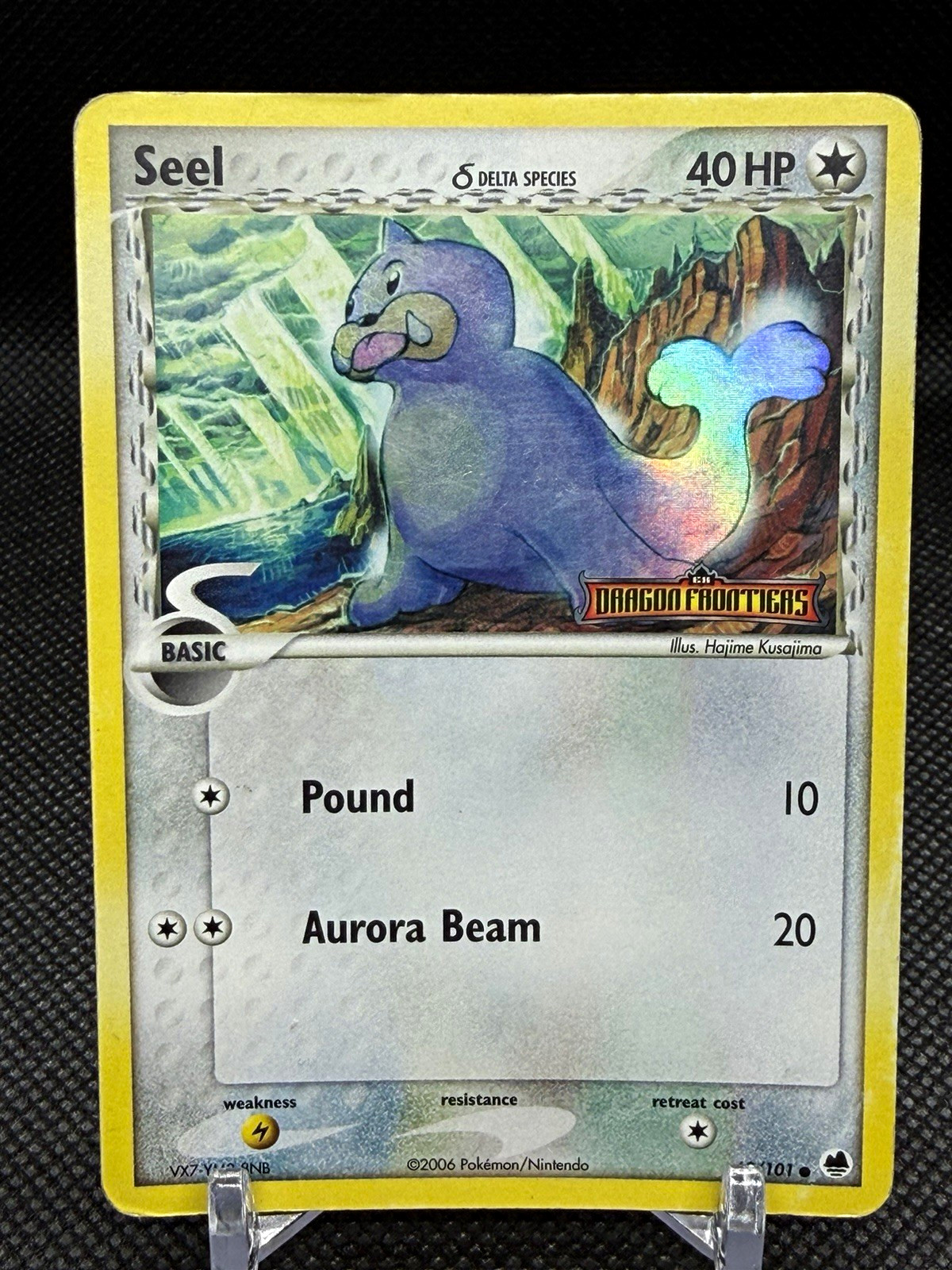 Pokémon TCG Seel (Delta Species) 63/101 EX Dragon Frontiers Holo 40 HP 2006 Pokémon TCG Seel (Delta Species) 63/101 EX Dragon Frontiers Holo 40 HP 2006