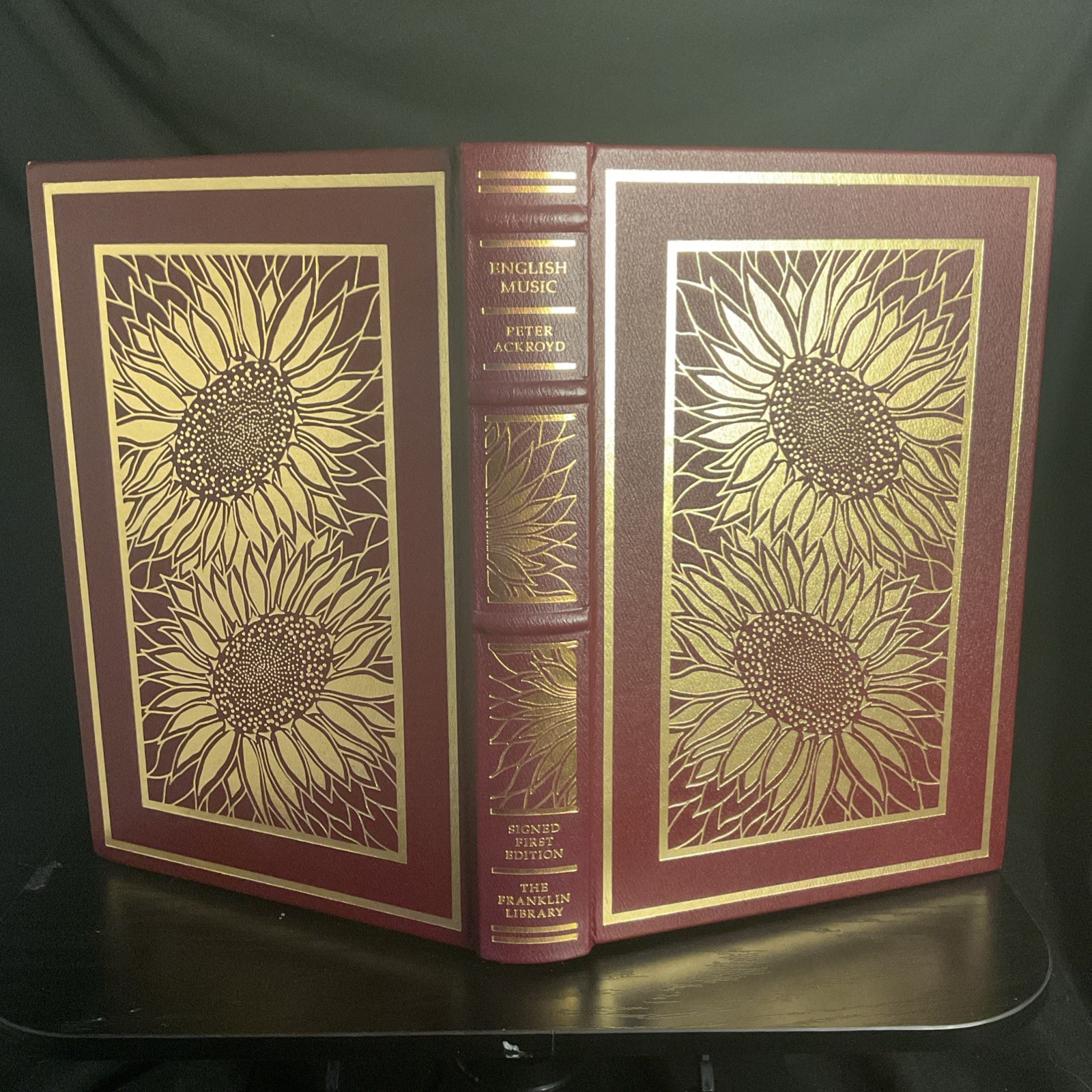 English Music by Peter Ackroyd SIGNED First Edition Franklin Library 1992