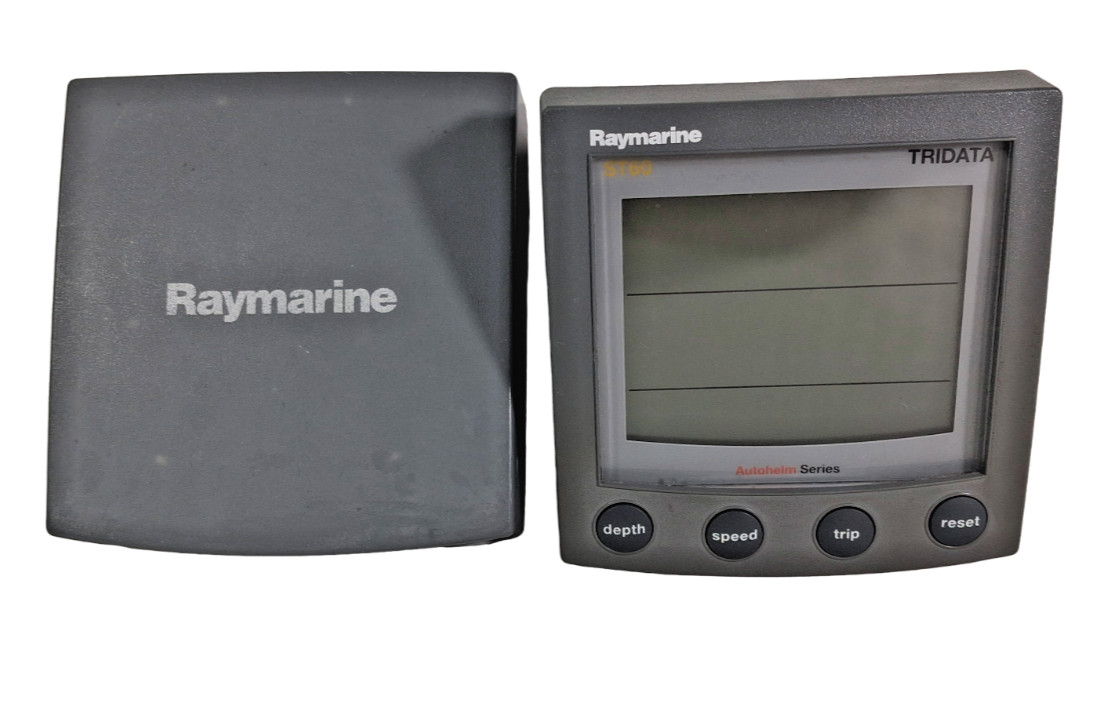 Raymarine ST60 Tridata Depth Speed Log Instrument Display - Tested & Working Raymarine ST60 Tridata Depth Speed Log Instrument Display - Tested & Working