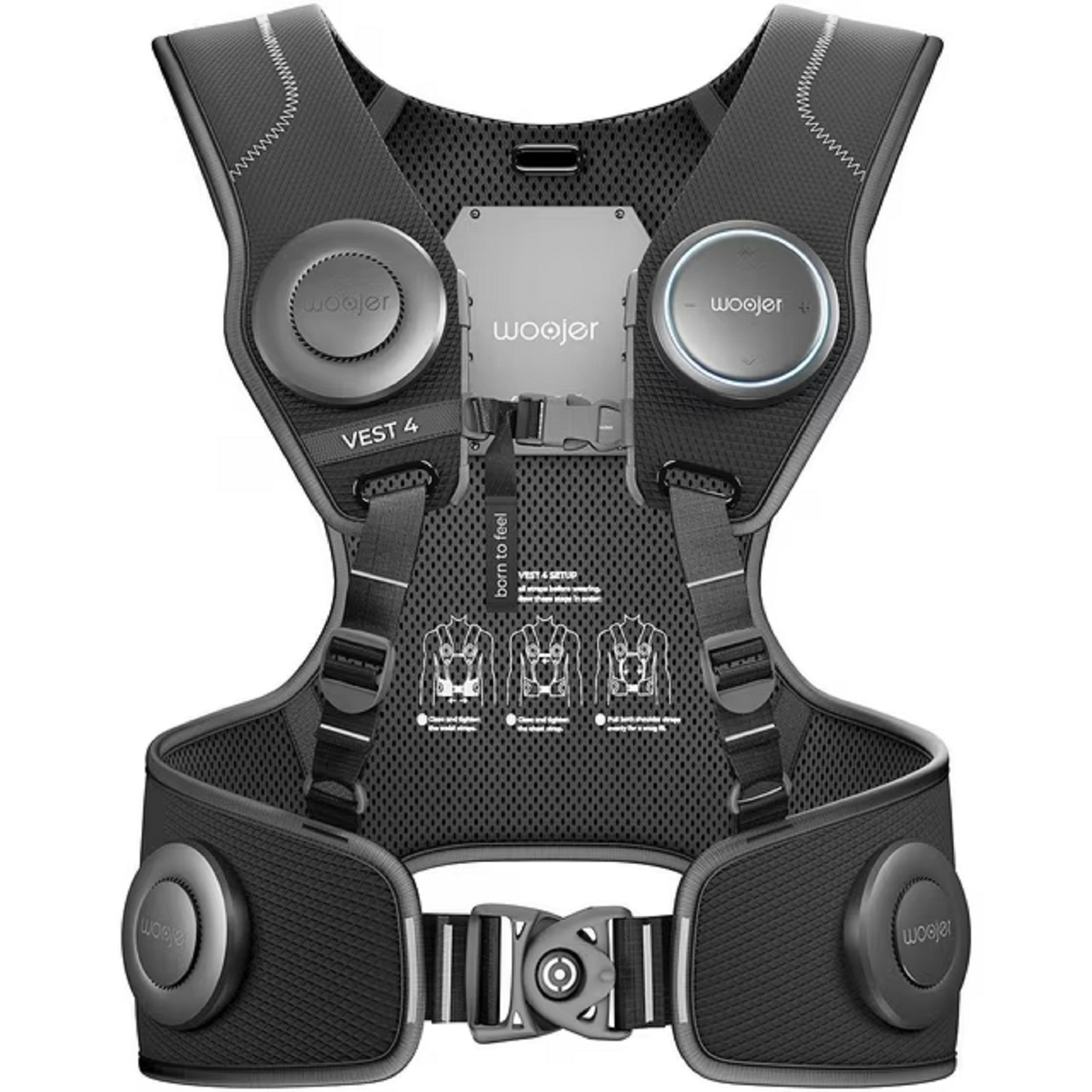 Woojer Vest 4 High-Fidelity Haptics for VR, Games, Music, Movies, and Wellness.