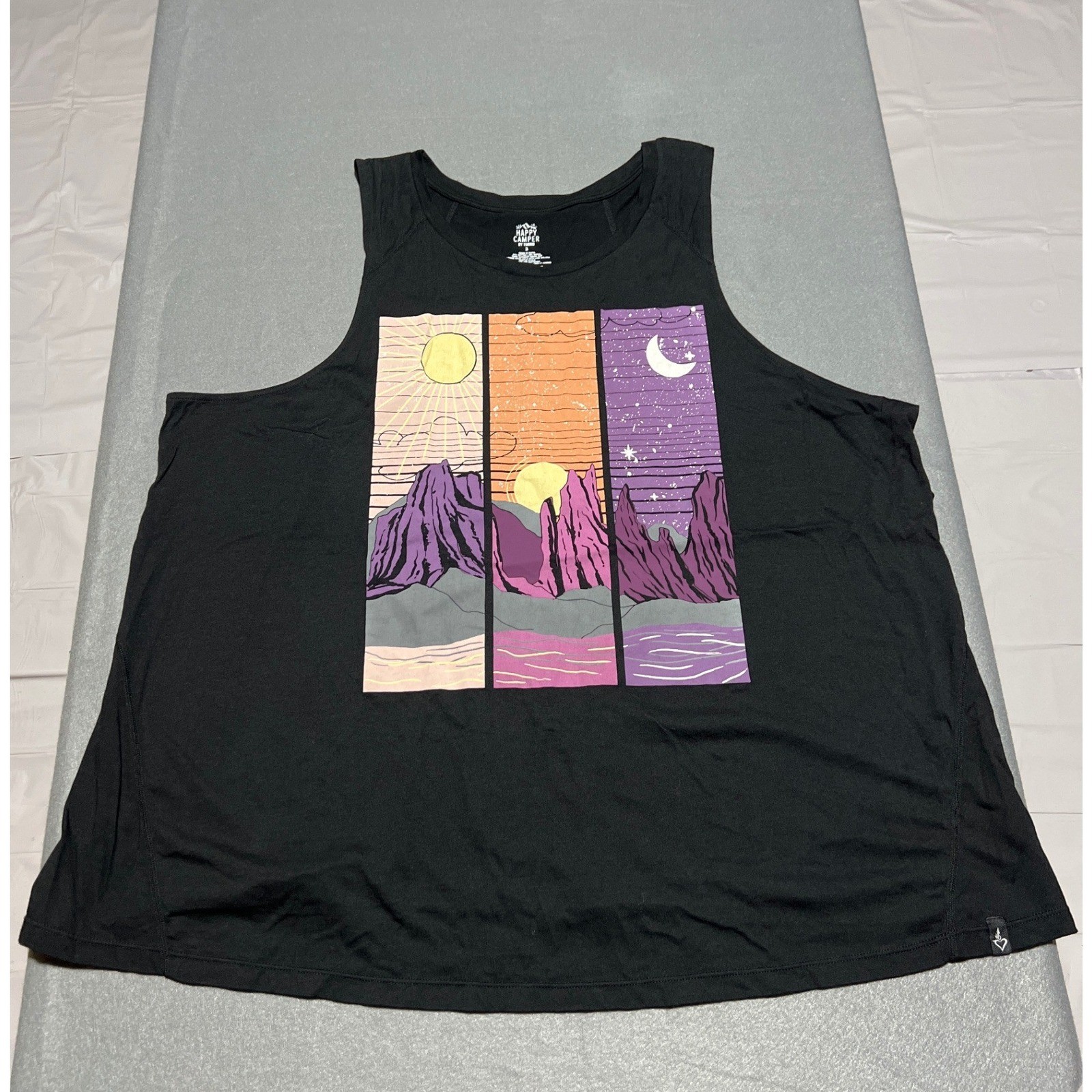 Torrid Happy Camper Black Canyon Scenery Graphic Tank Top Plus Size 3 3X 22-24