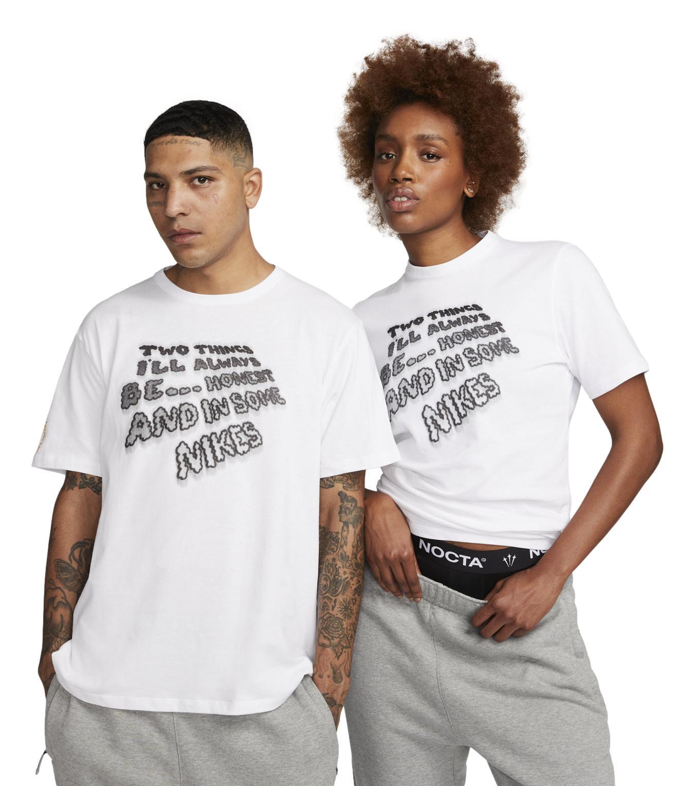 Nike x Nocta Drake \'Be Honest\' Men\'s T-Shirt (White/Black) DO2836-100